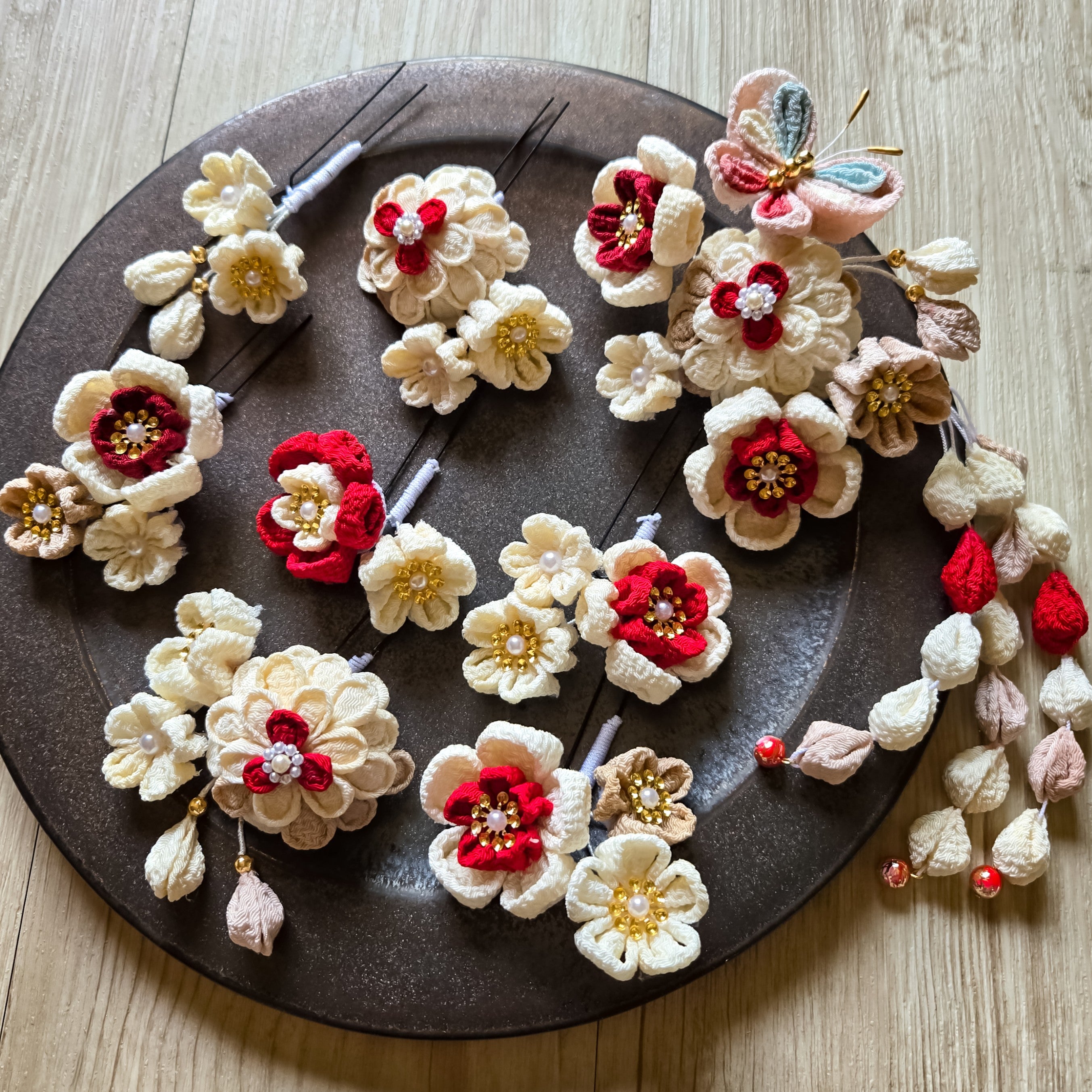 つまみ細工 振袖にあわせたセミオーダー髪飾り