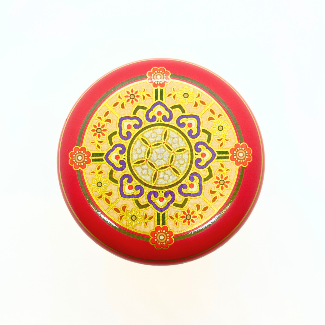 茶缶豆入り番茶(ほうじ仕上げ) オリエント赤