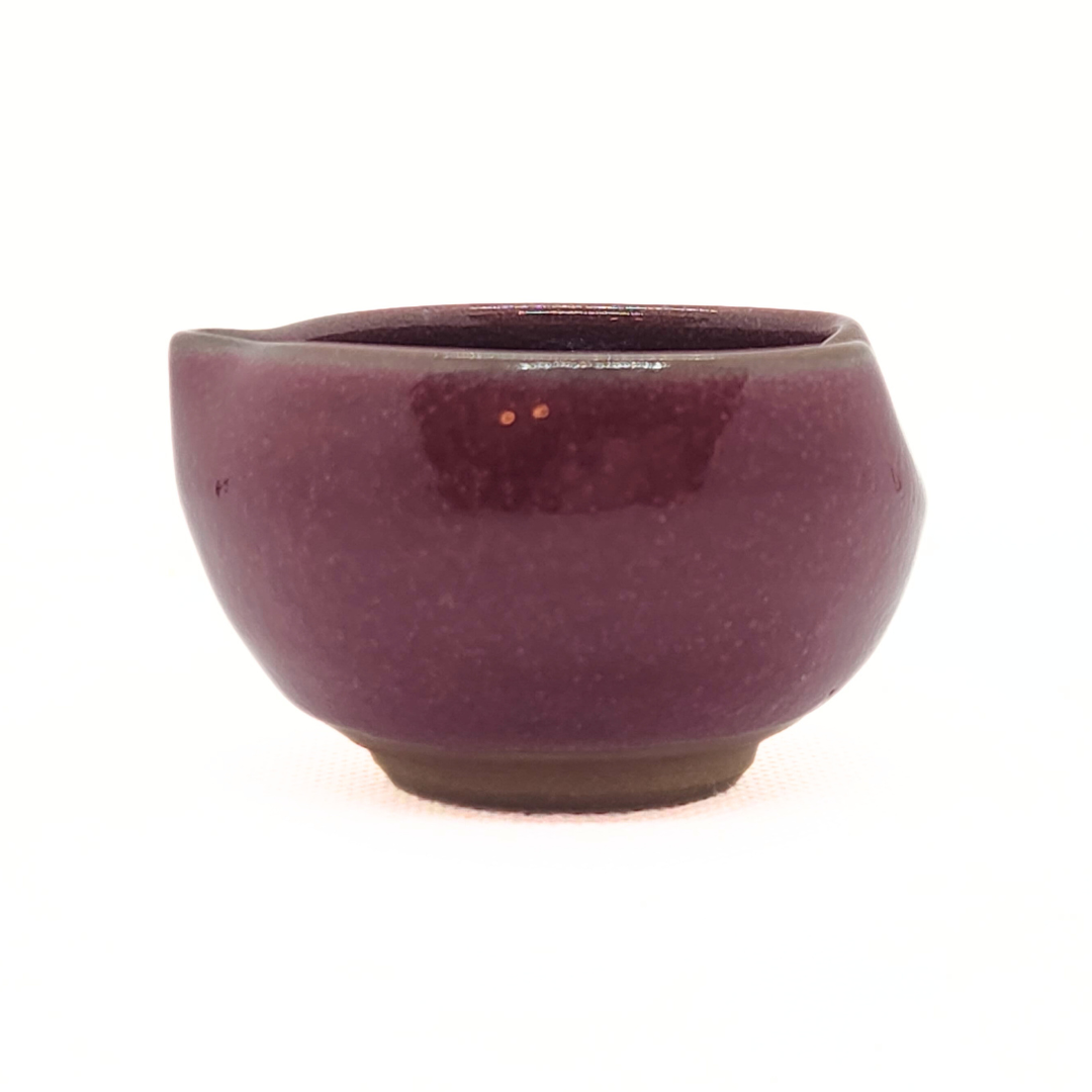 【越前焼】パープルハート ハートのぐい呑み