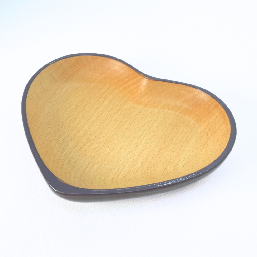 【a.depaオリジナル】越前木製カトラリー -ハートの器- 藤紫