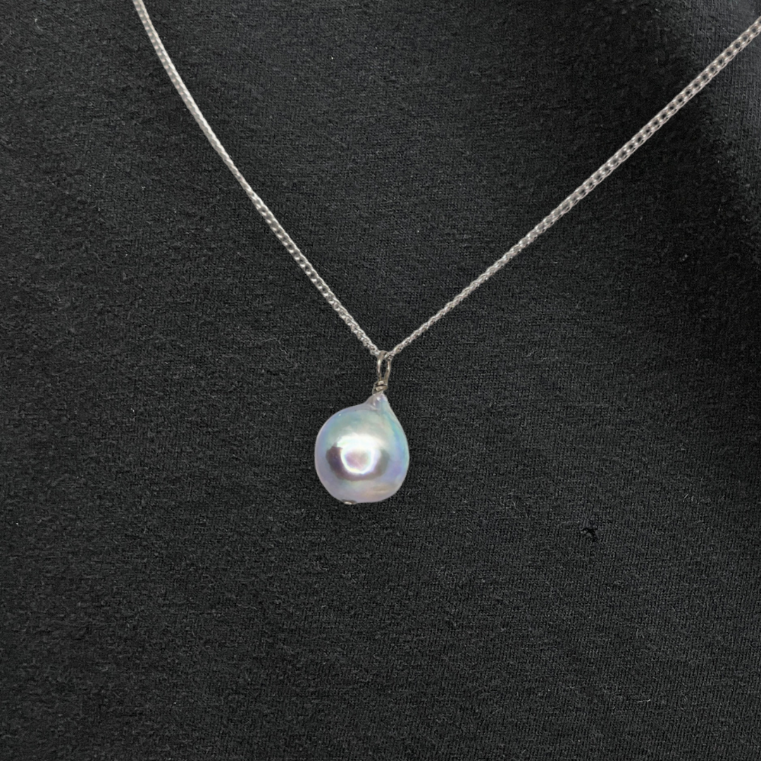 9mm一粒ペンダント シルバー