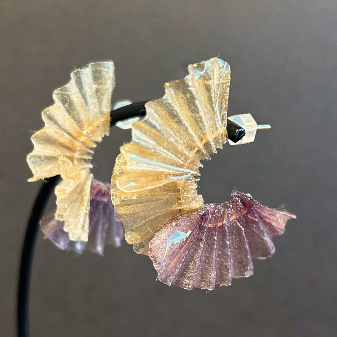 【二俣和紙】舞mini ピアス Purple