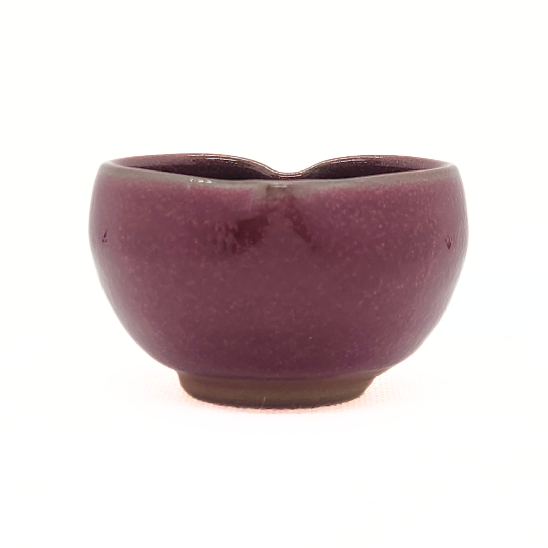 【越前焼】パープルハート ハートのぐい呑み