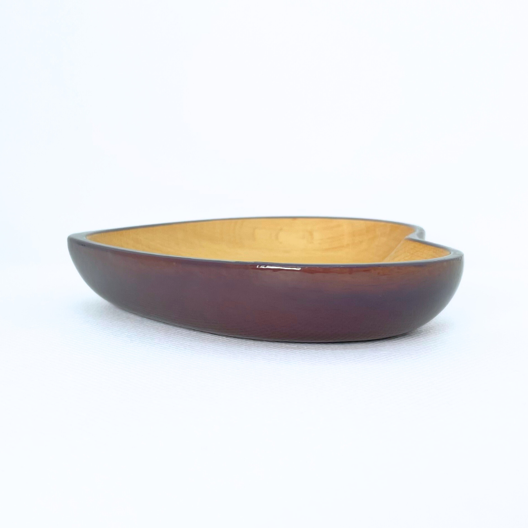 【a.depaオリジナル】越前木製カトラリー -ハートの器- 藤紫