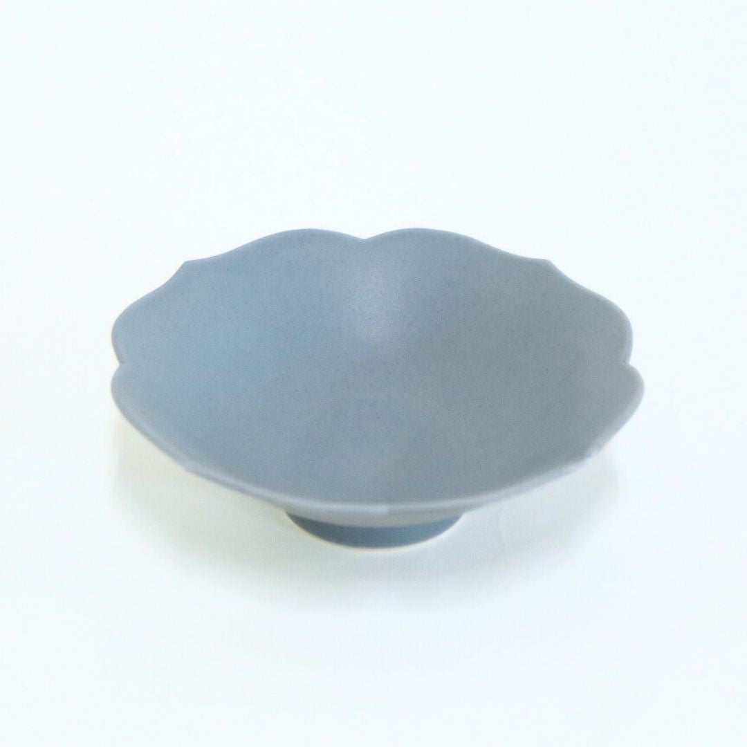 蓮花 鉢 マットブルー