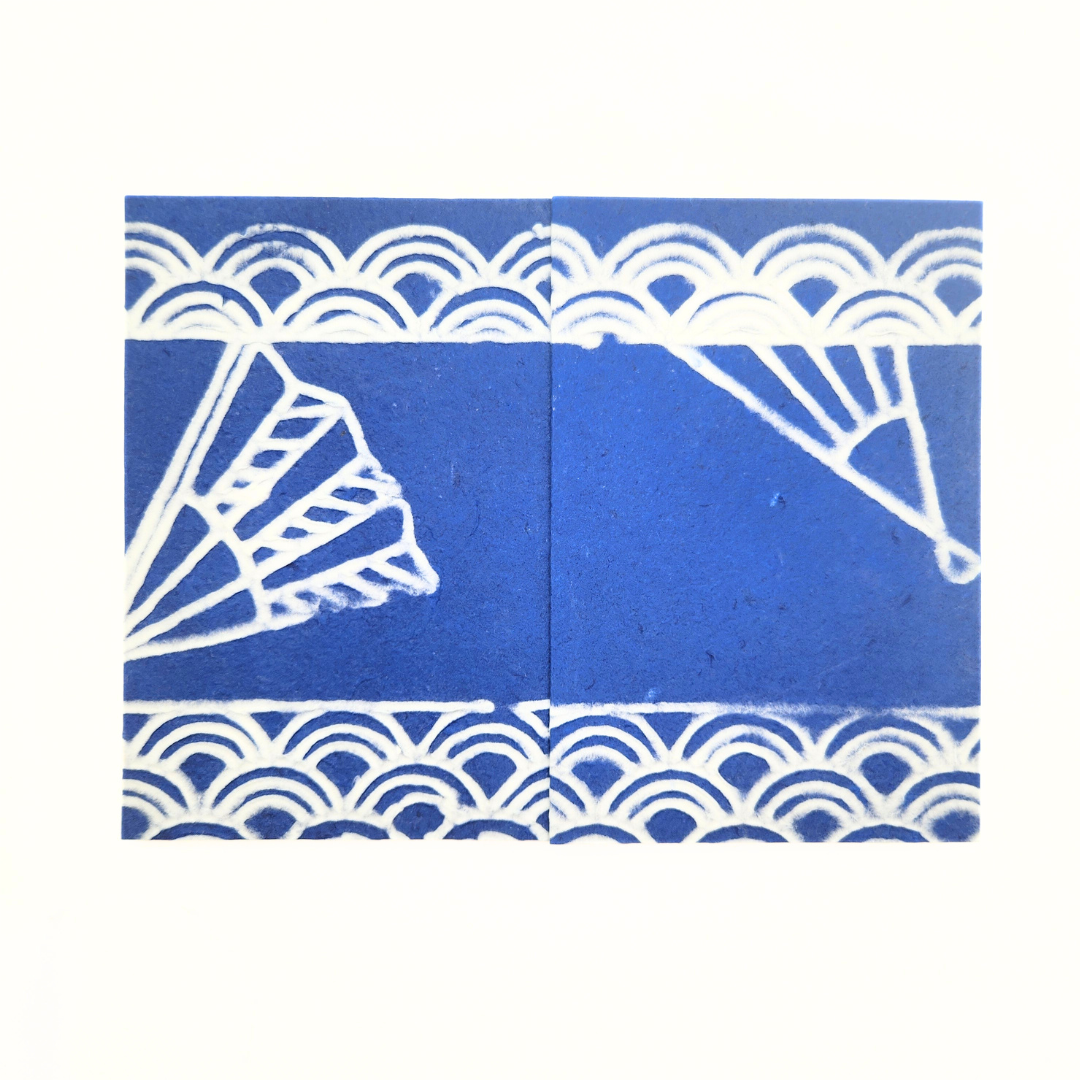 【越前和紙】御朱印帳 扇青