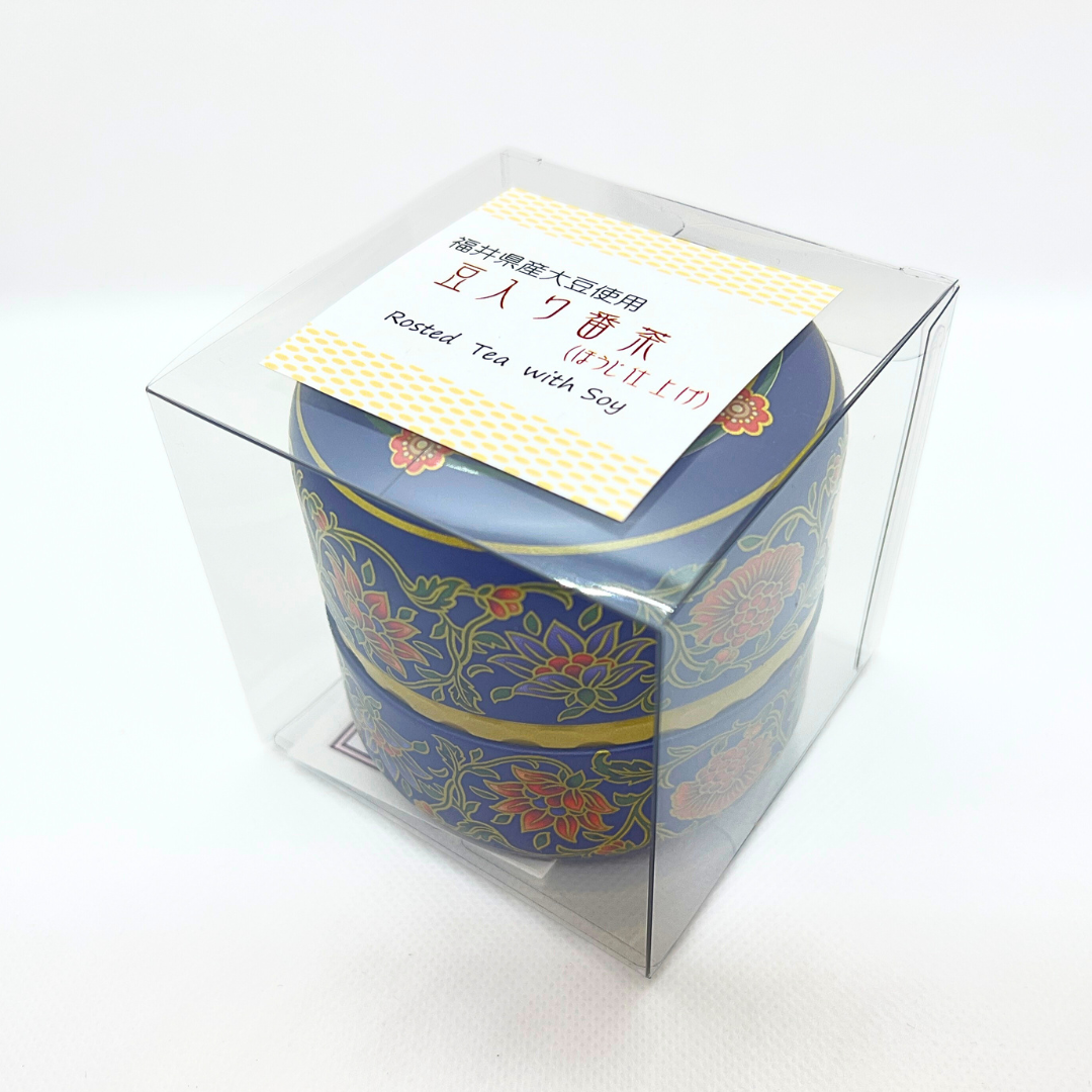 茶缶豆入り番茶(ほうじ仕上げ) オリエント青