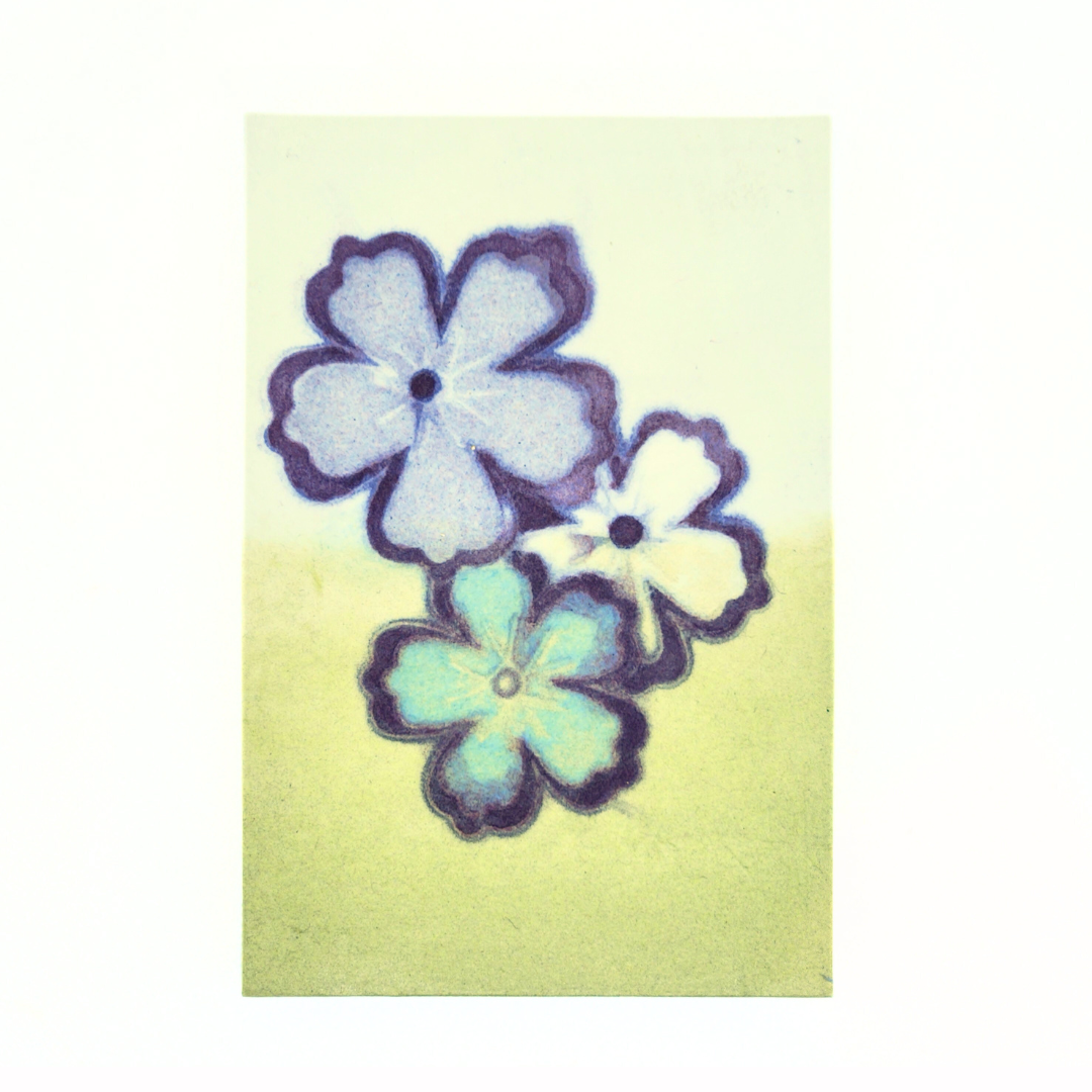 【越前和紙】御朱印帳 花 青