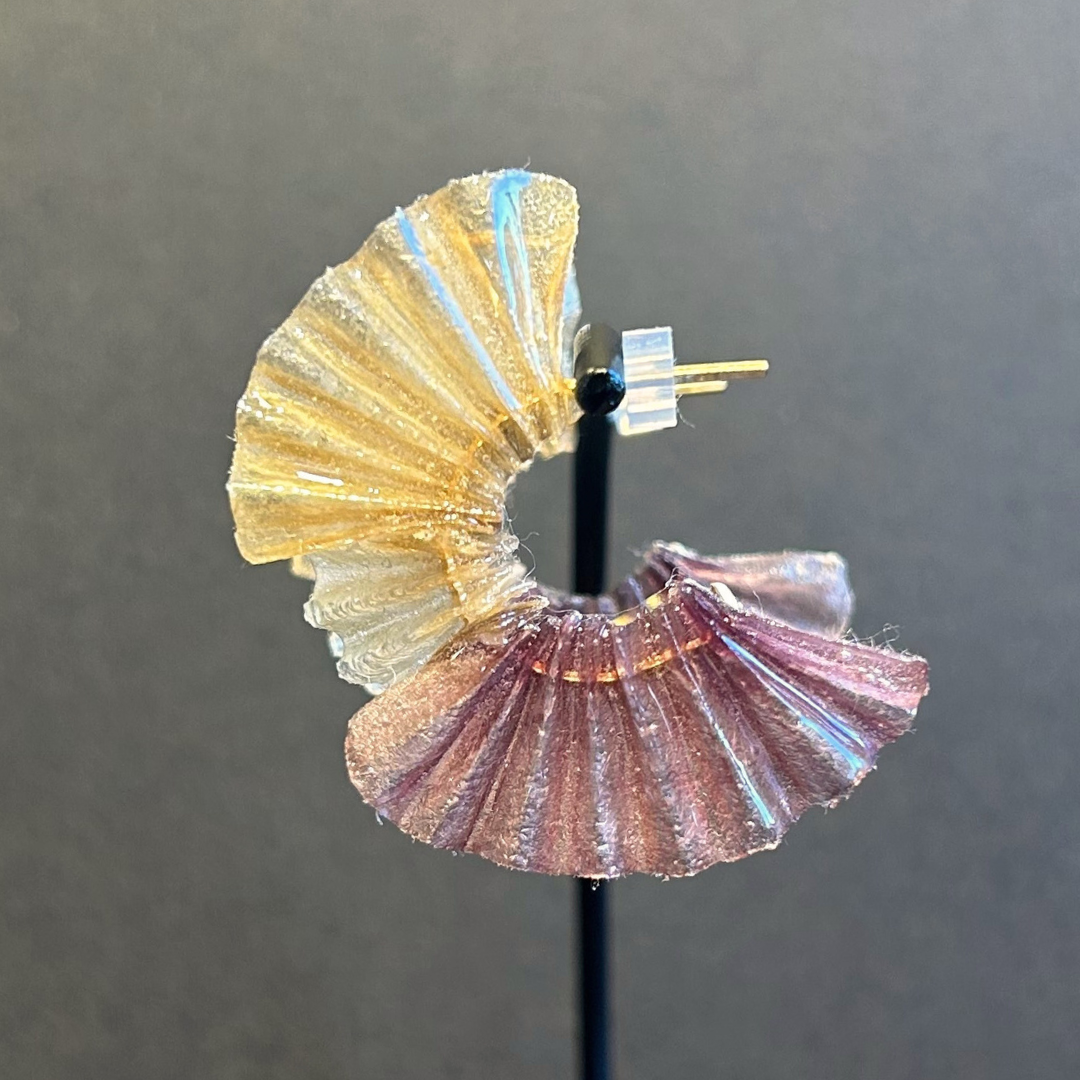 【二俣和紙】舞mini ピアス Purple