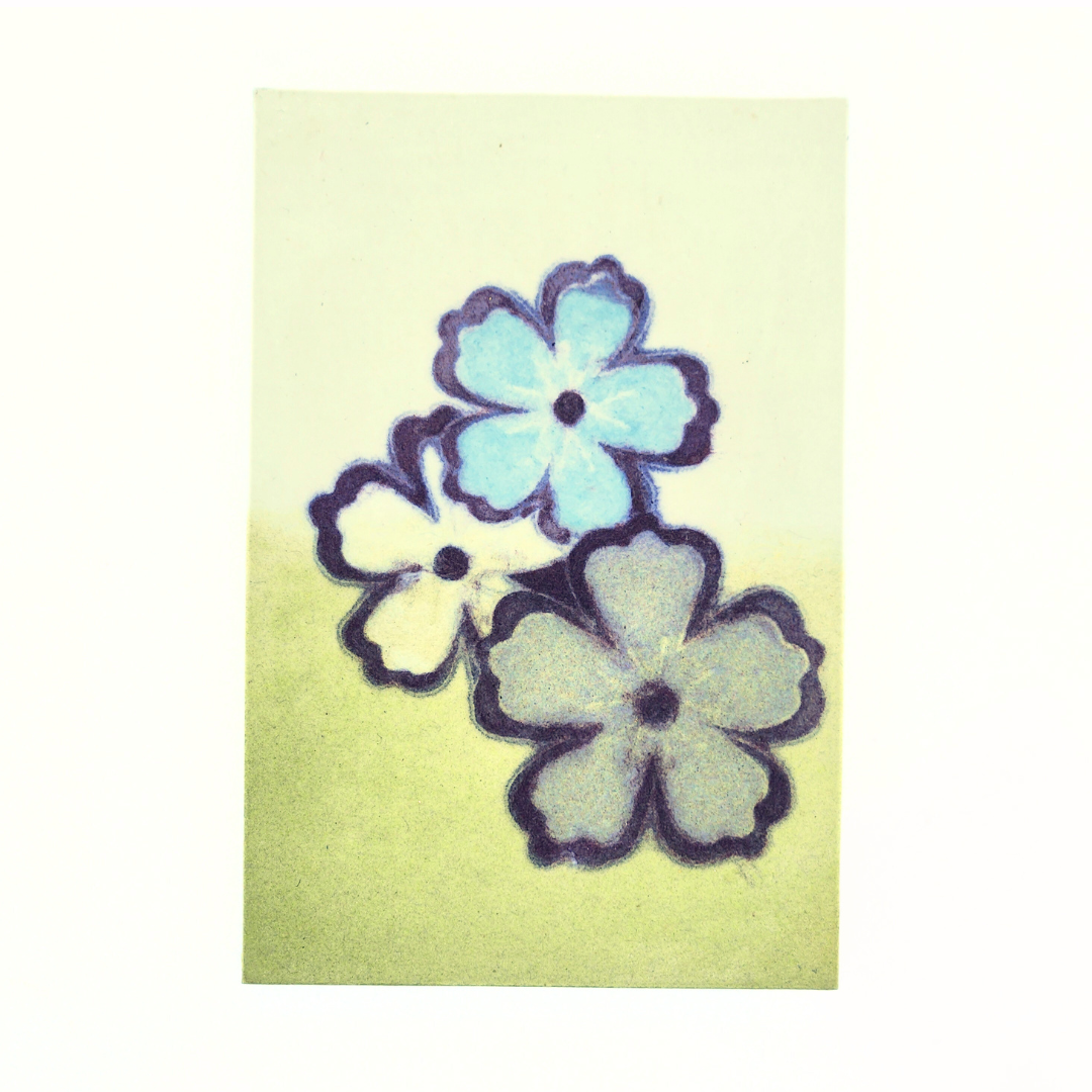 【越前和紙】御朱印帳 花 青