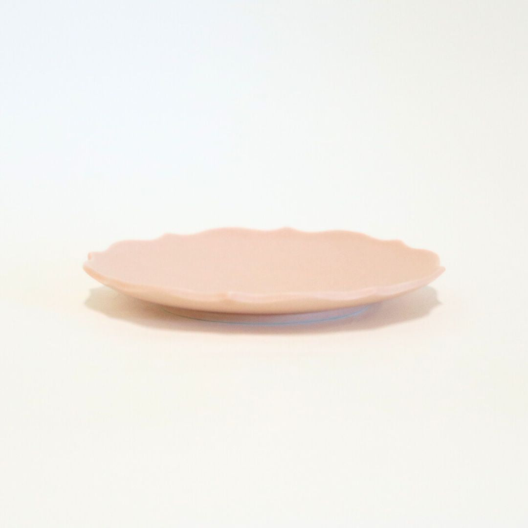 蓮花 5寸皿 マットピンク