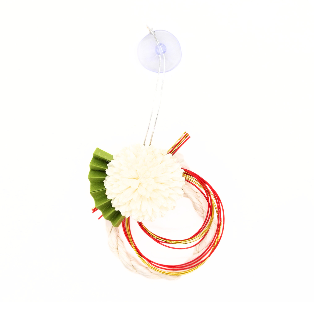 【越前和紙】車用 しめ飾り 白