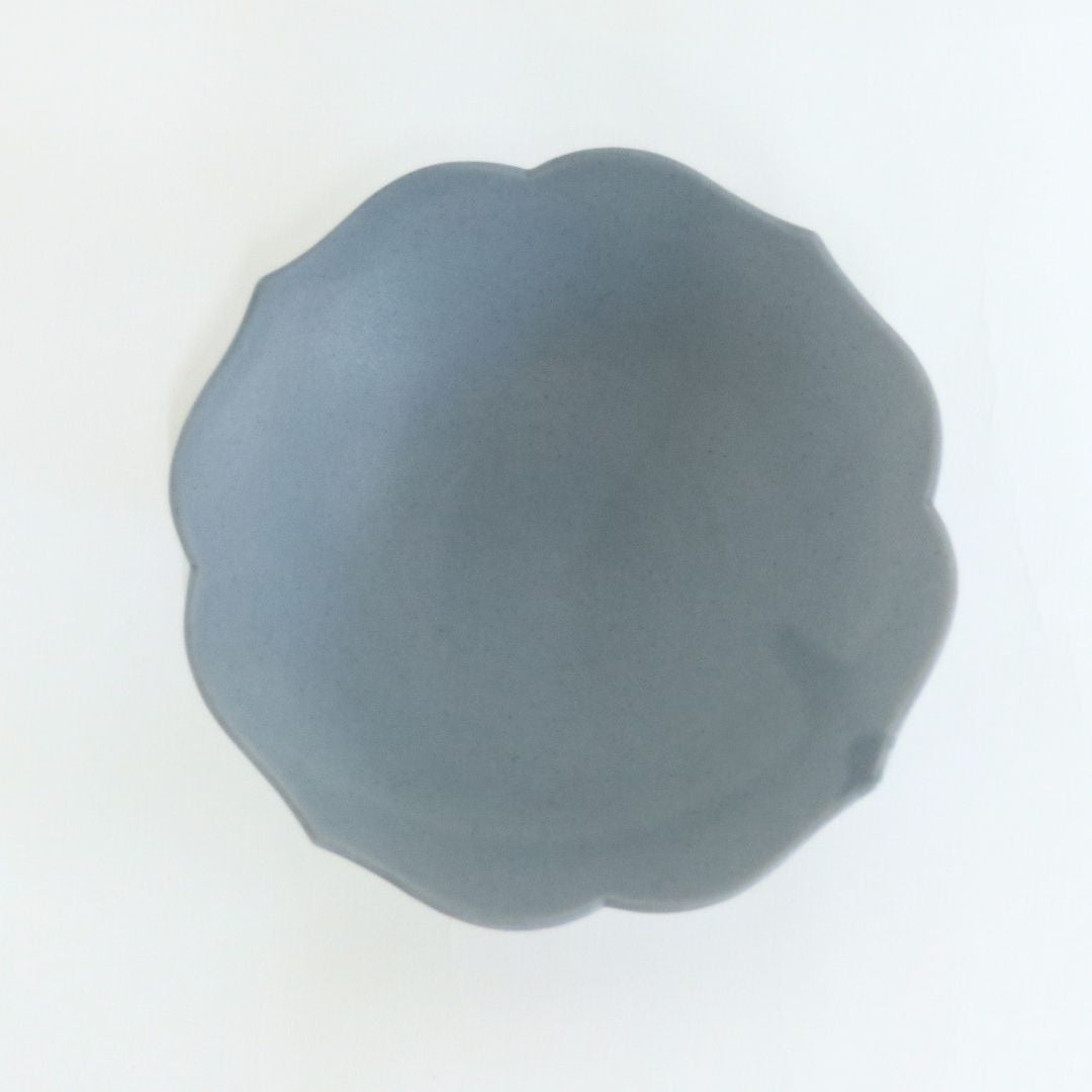蓮花 鉢 マットブルー