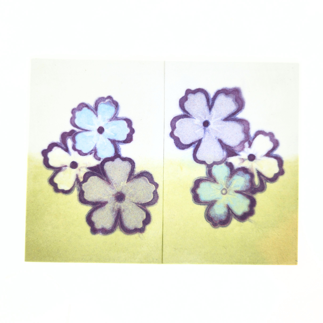 【越前和紙】御朱印帳 花 青