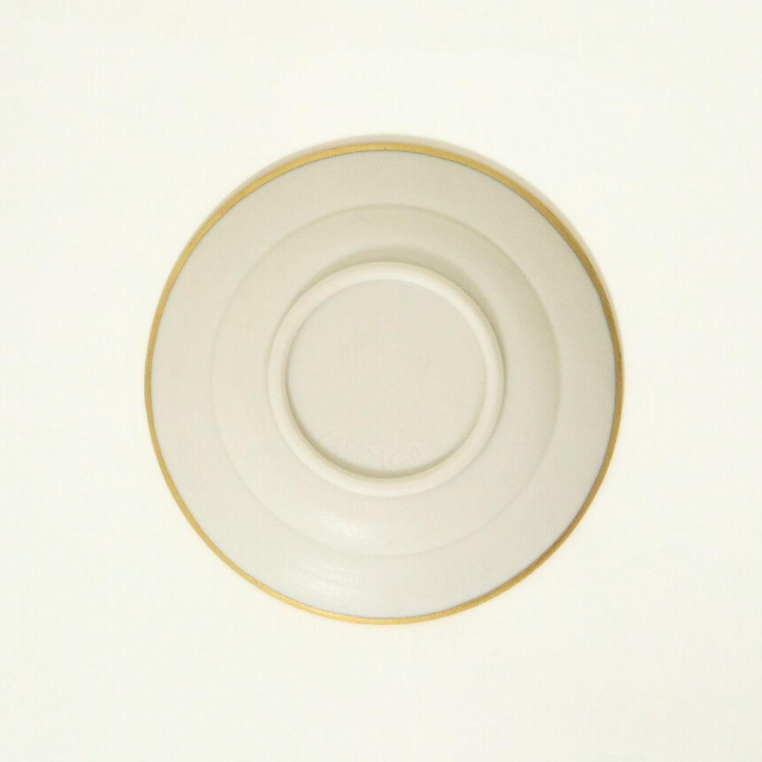 豆皿 金縁 マットホワイト