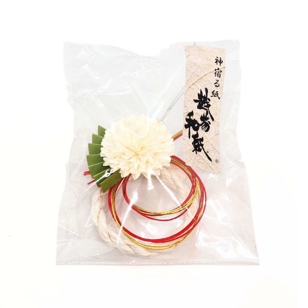 【越前和紙】車用 しめ飾り 白