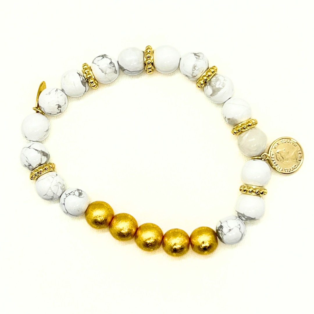 天然石ブレスレット 永遠色×ハウライト