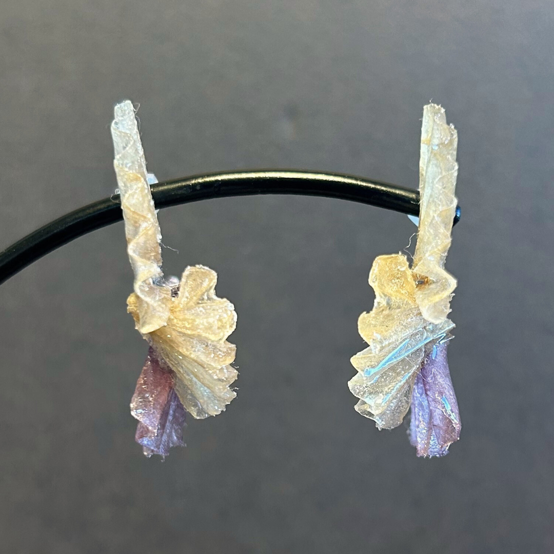 【二俣和紙】舞mini ピアス Purple