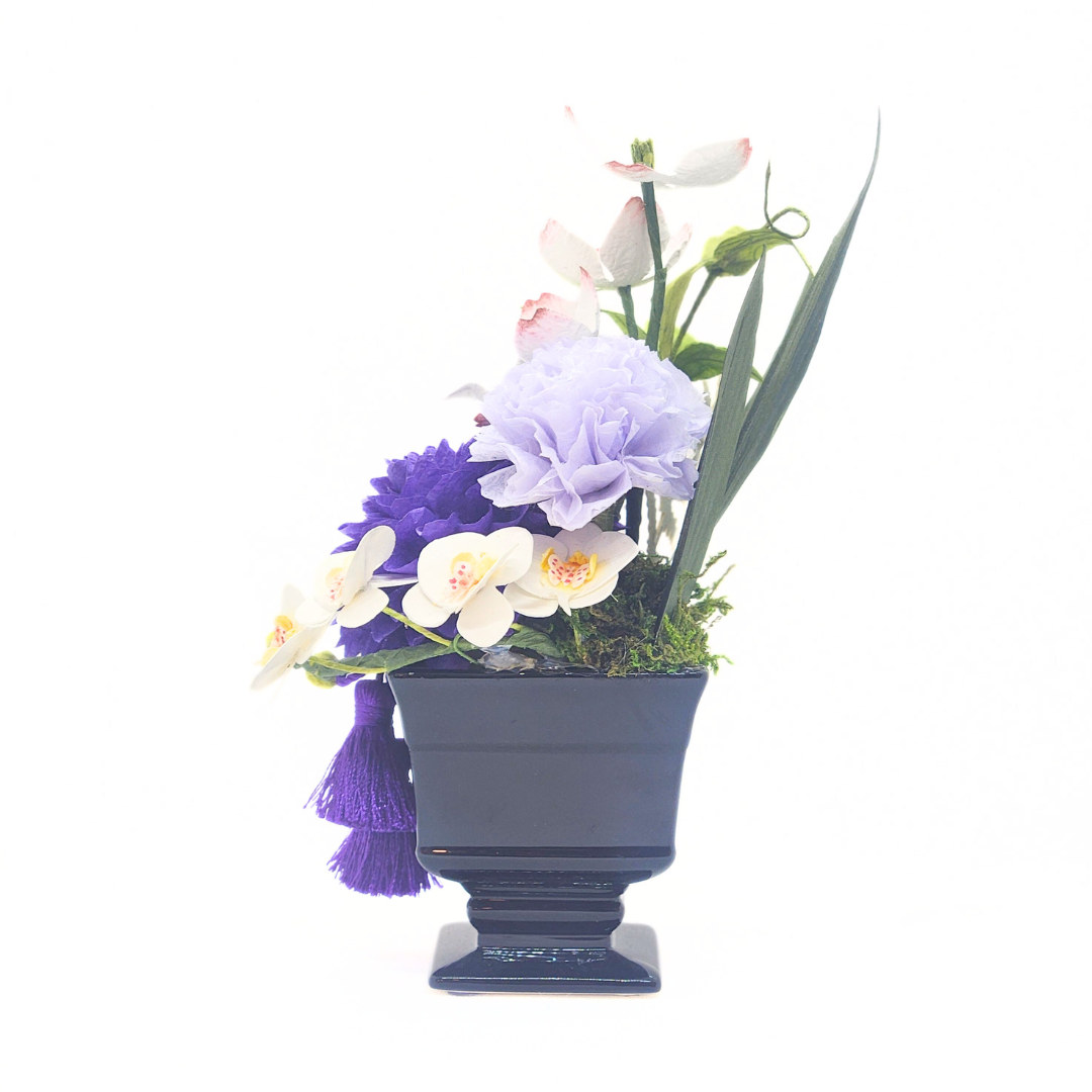 【越前和紙】お仏花 紫ダリア