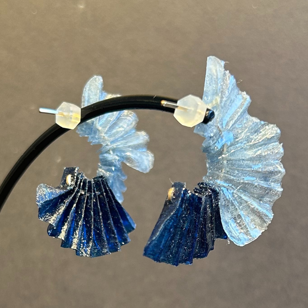 【二俣和紙】舞mini ピアス Blue