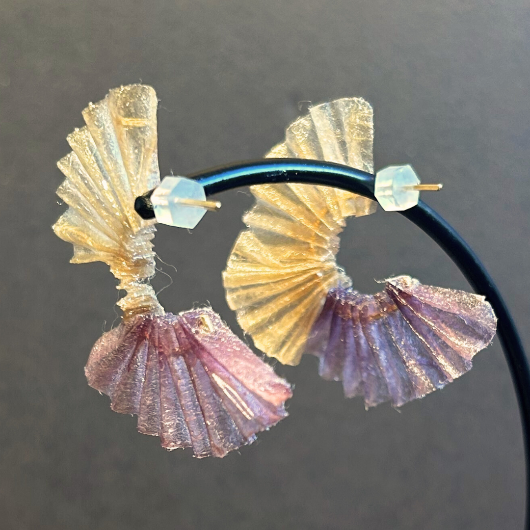 【二俣和紙】舞mini ピアス Purple