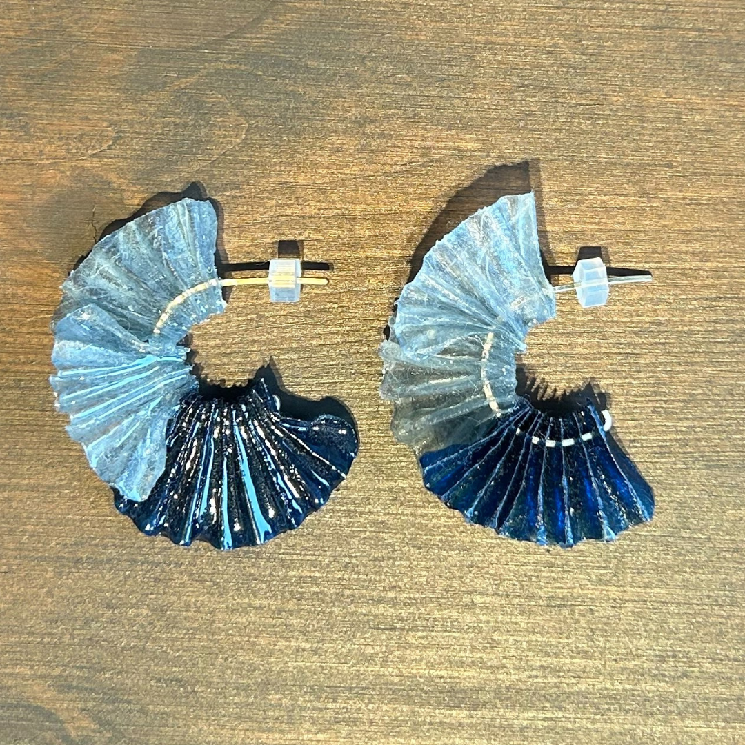 【二俣和紙】舞mini ピアス Blue