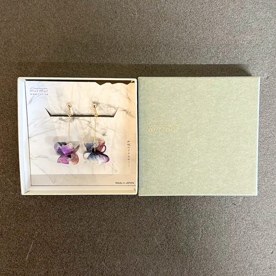 【二俣和紙】Parsonality イヤリング Purple