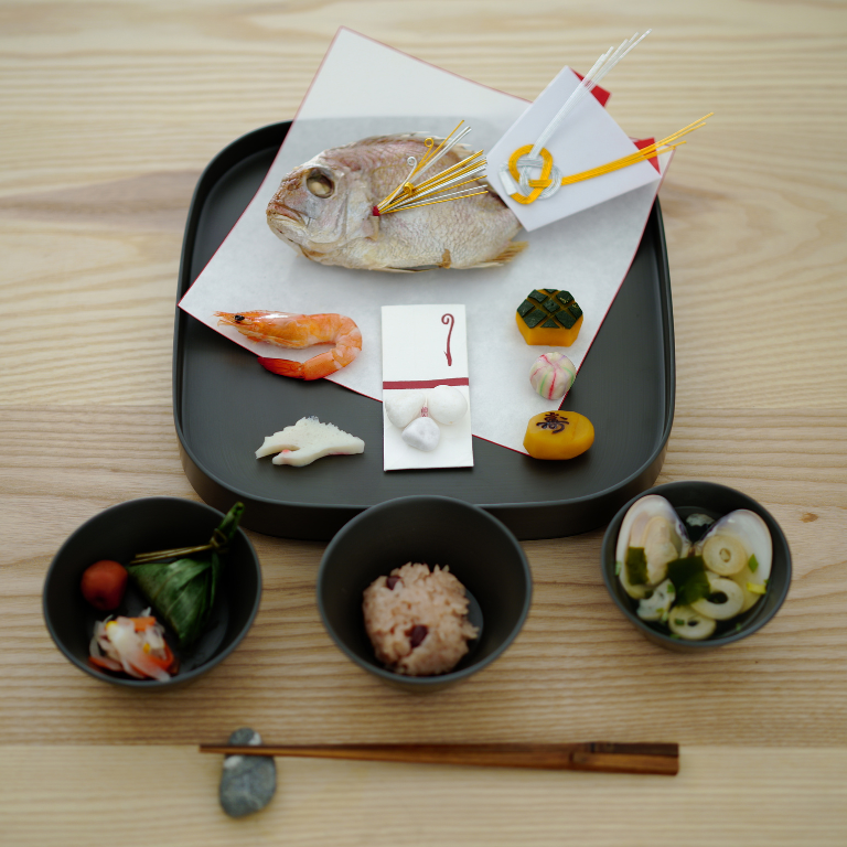 【越前漆器】お喰初膳 鈍彩-にびさい-