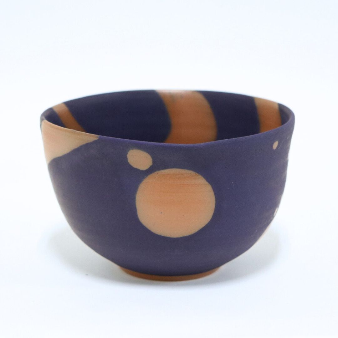【越前焼】藍マット マイボウル D