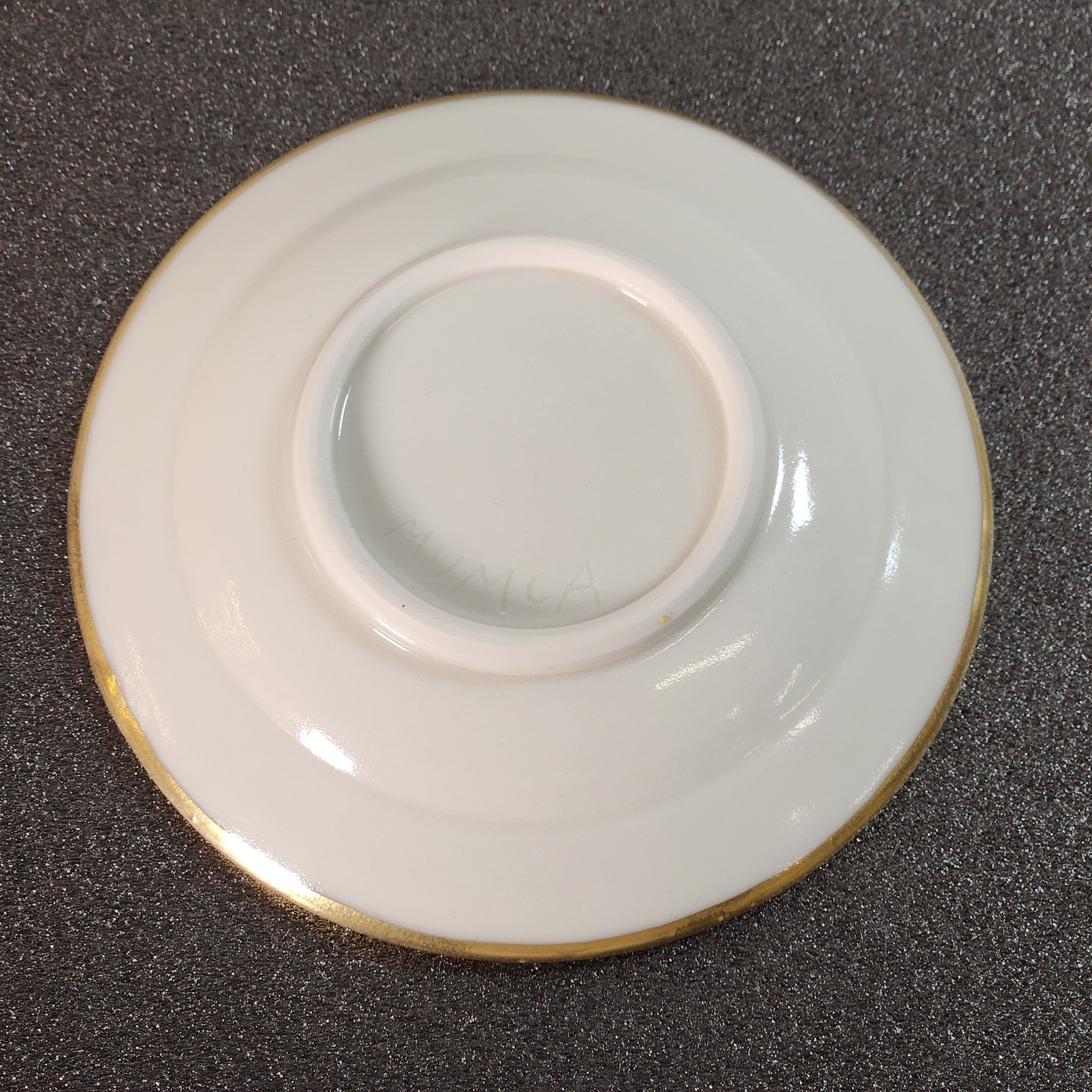 豆皿 金縁 つやホワイト