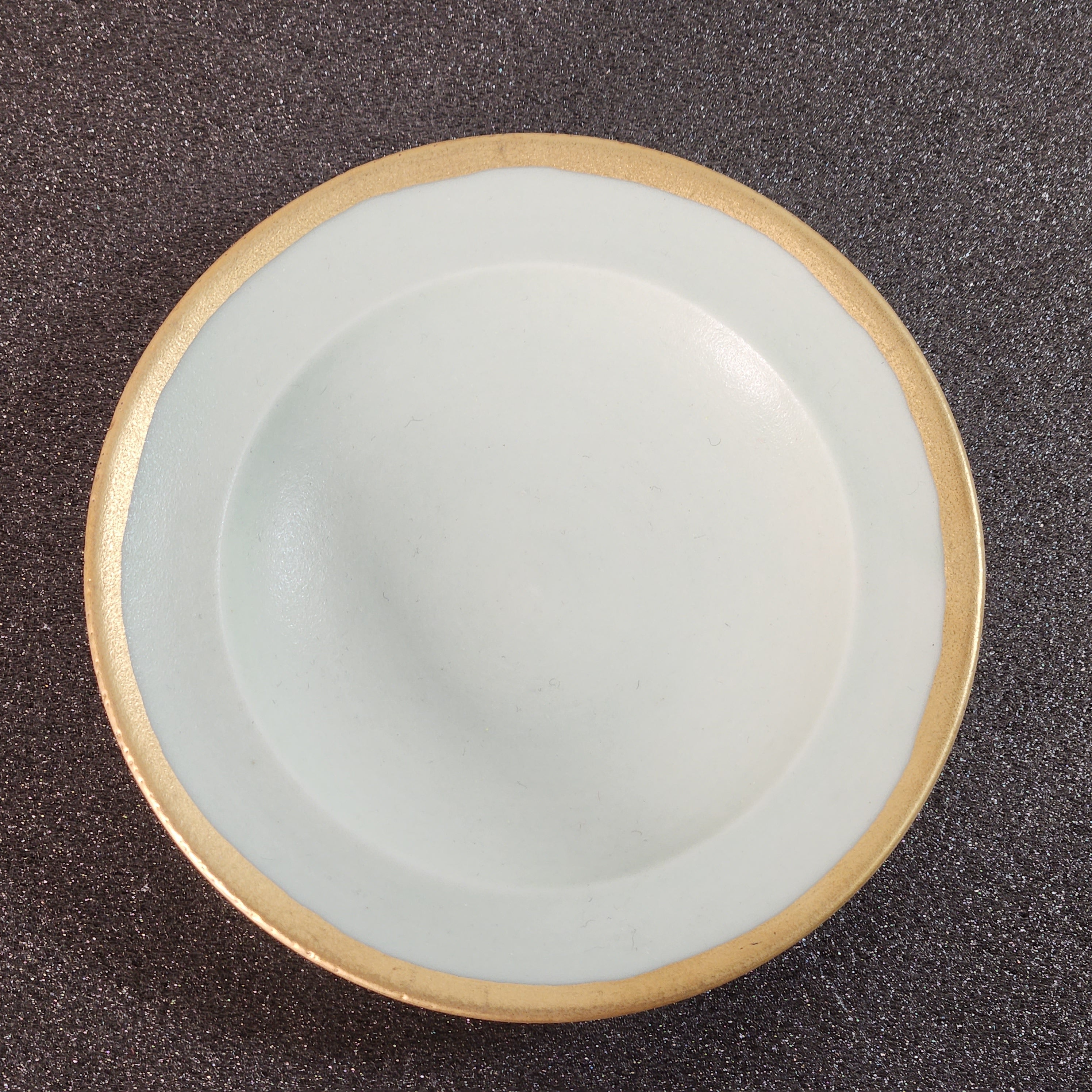 豆皿 金縁 マットグリーン