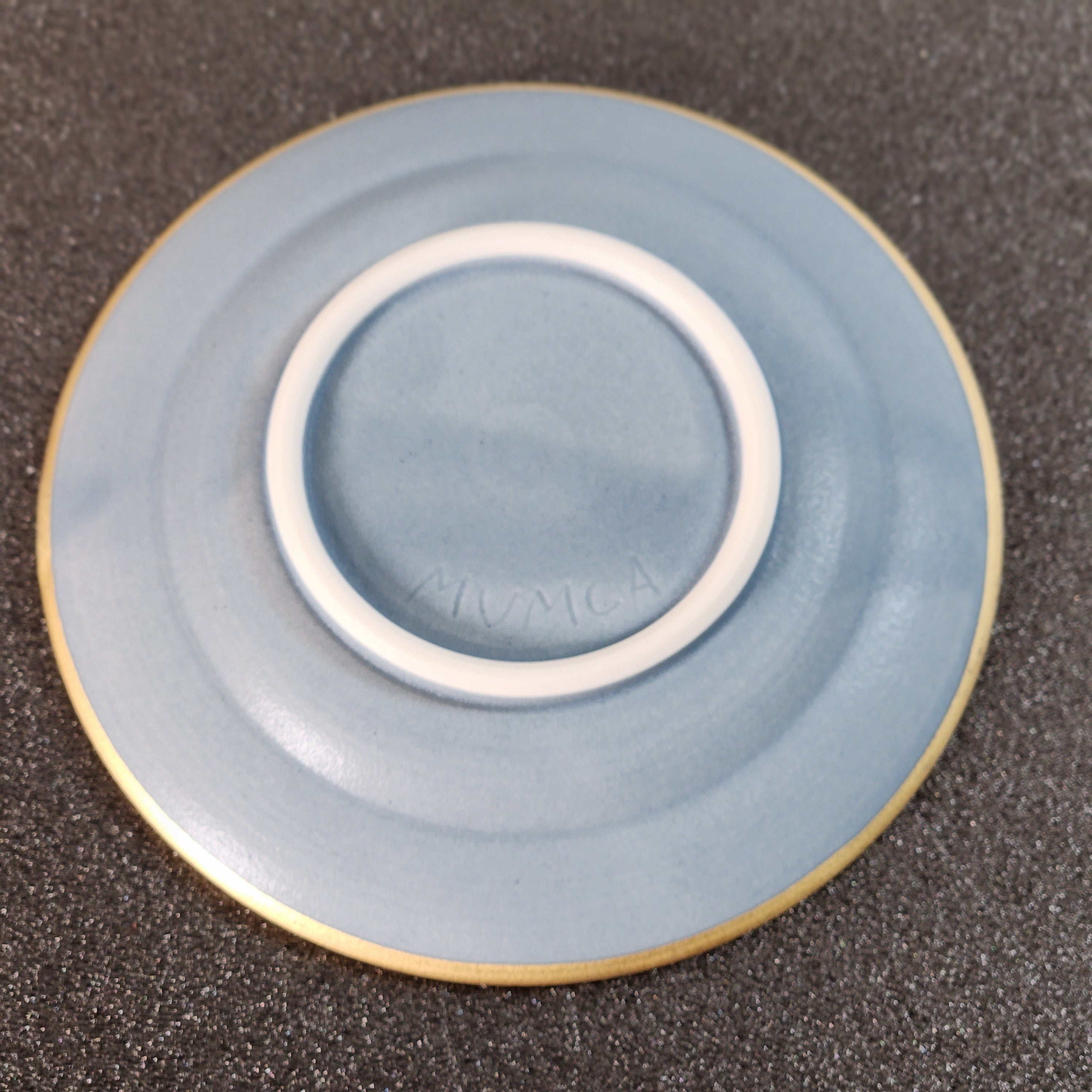豆皿 金縁 マットブルー