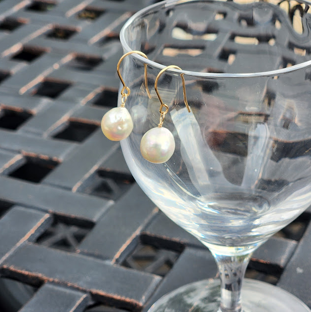 9mmパール フックピアス ホワイト