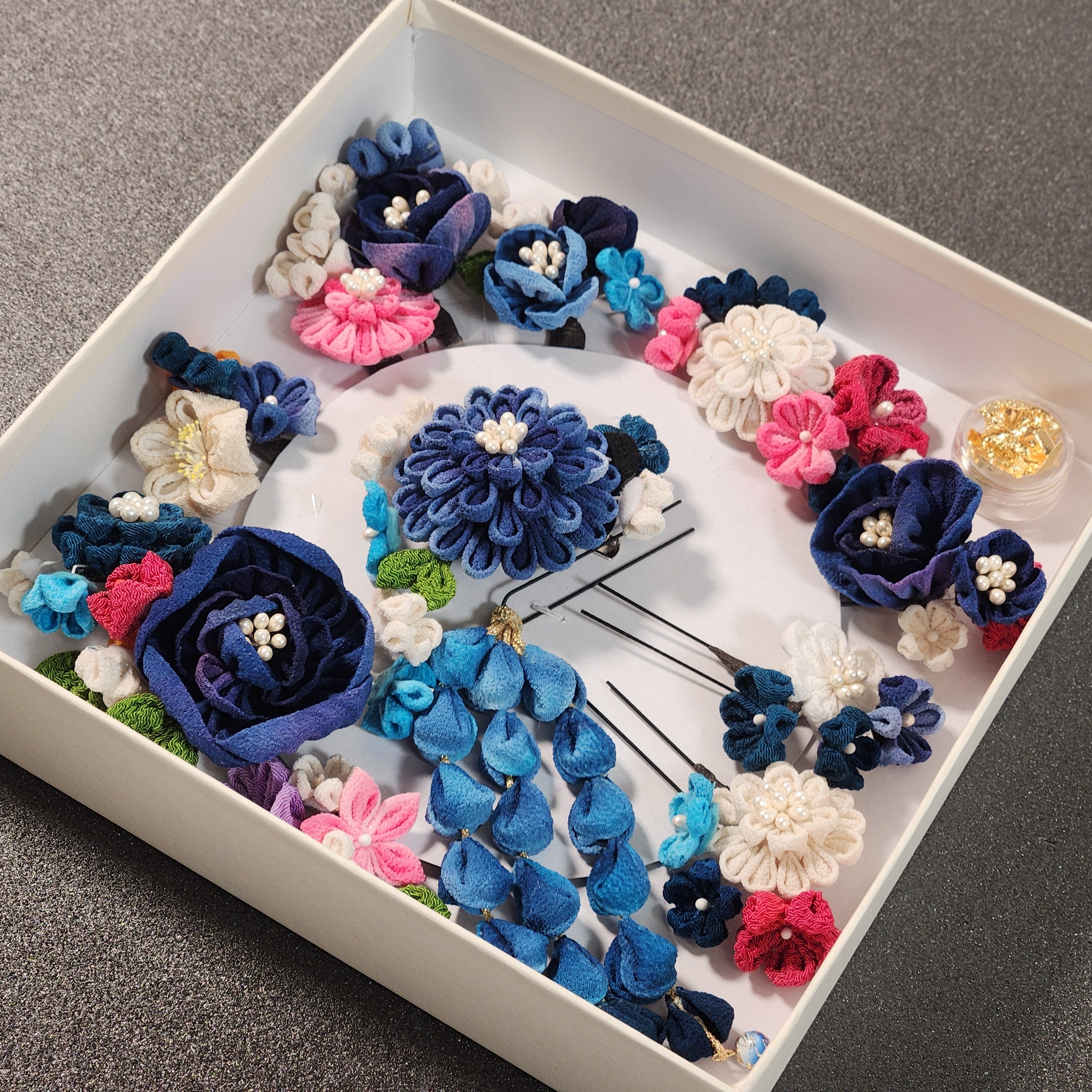 つまみ細工 振袖にあわせたセミオーダー髪飾り