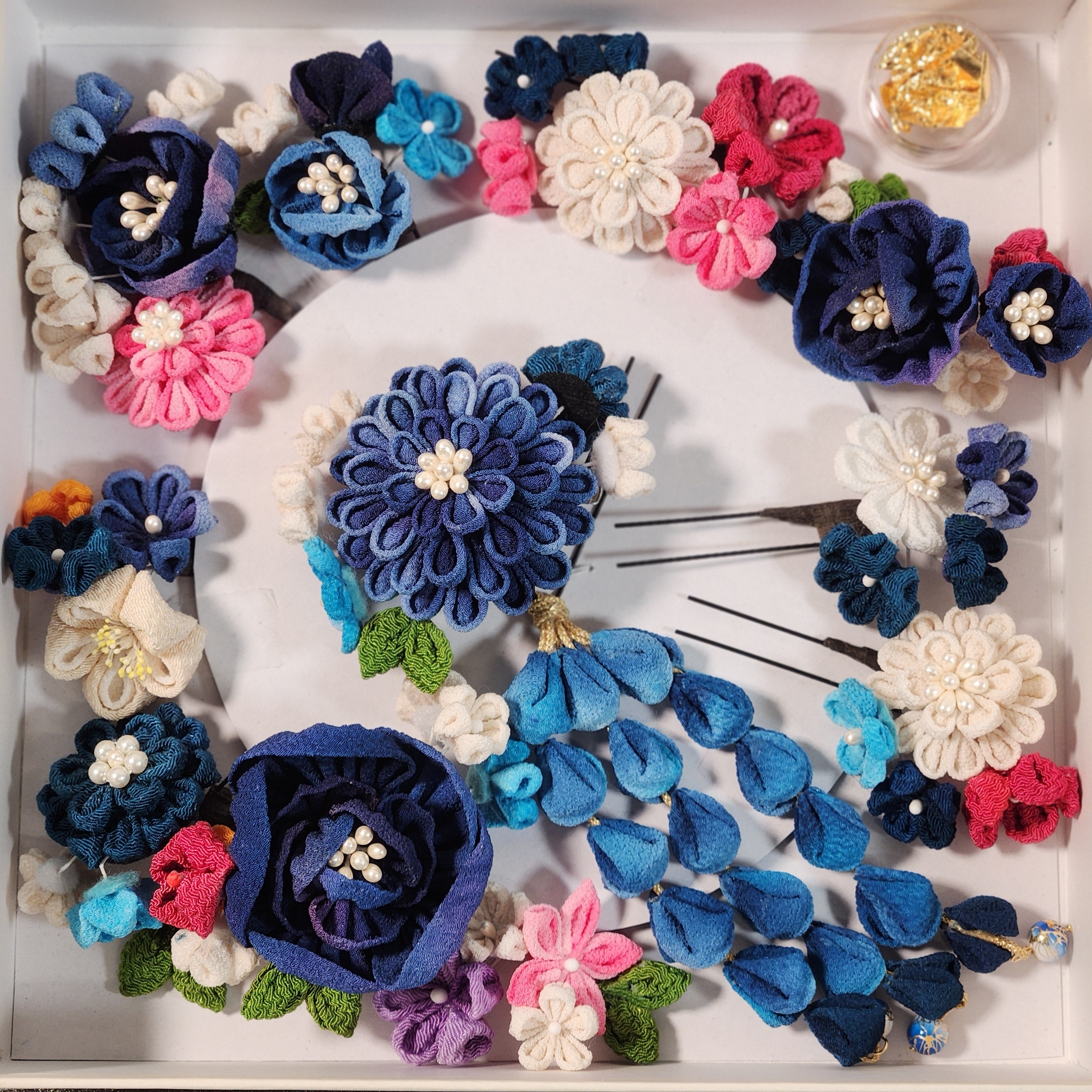 つまみ細工 振袖にあわせたセミオーダー髪飾り