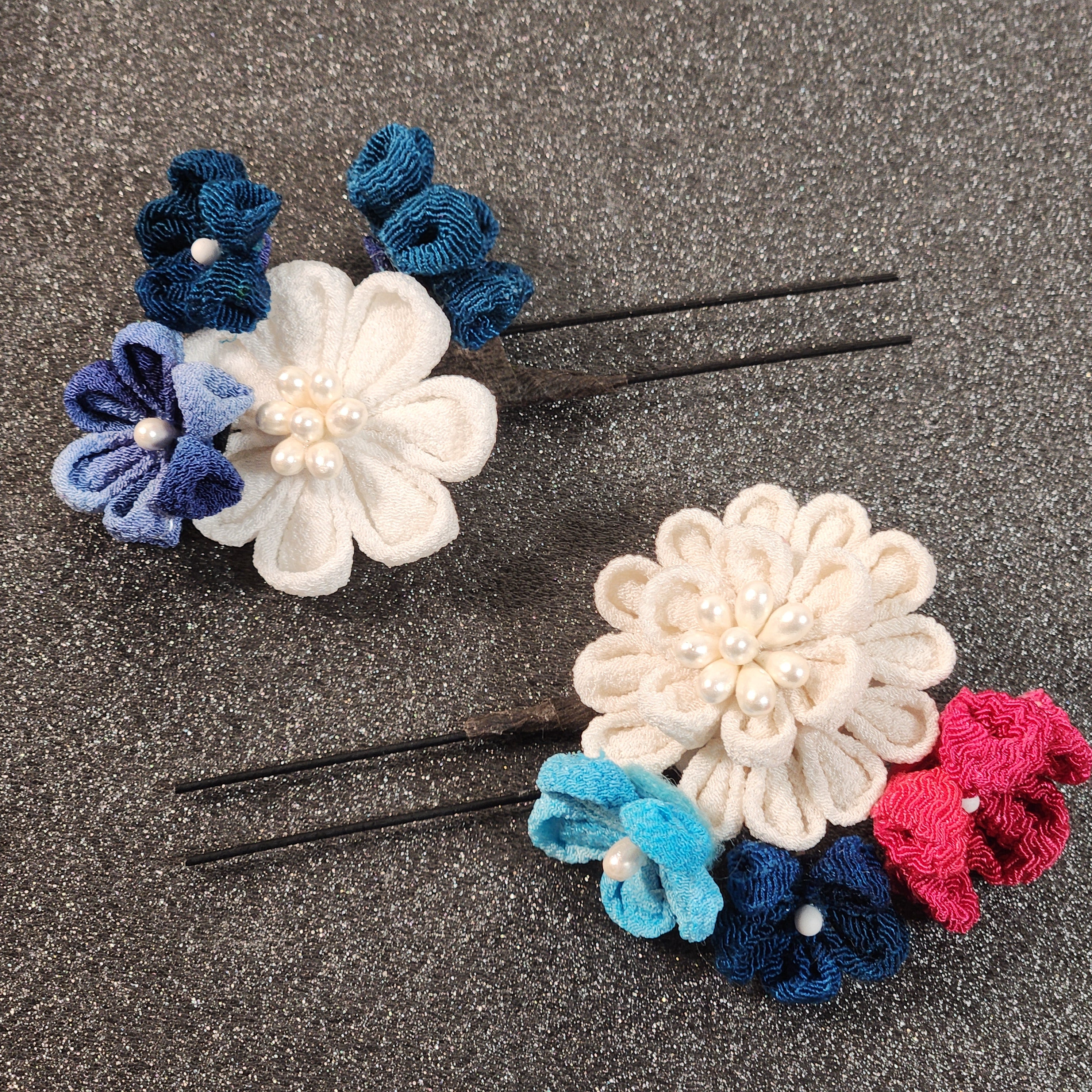 つまみ細工 振袖にあわせたセミオーダー髪飾り