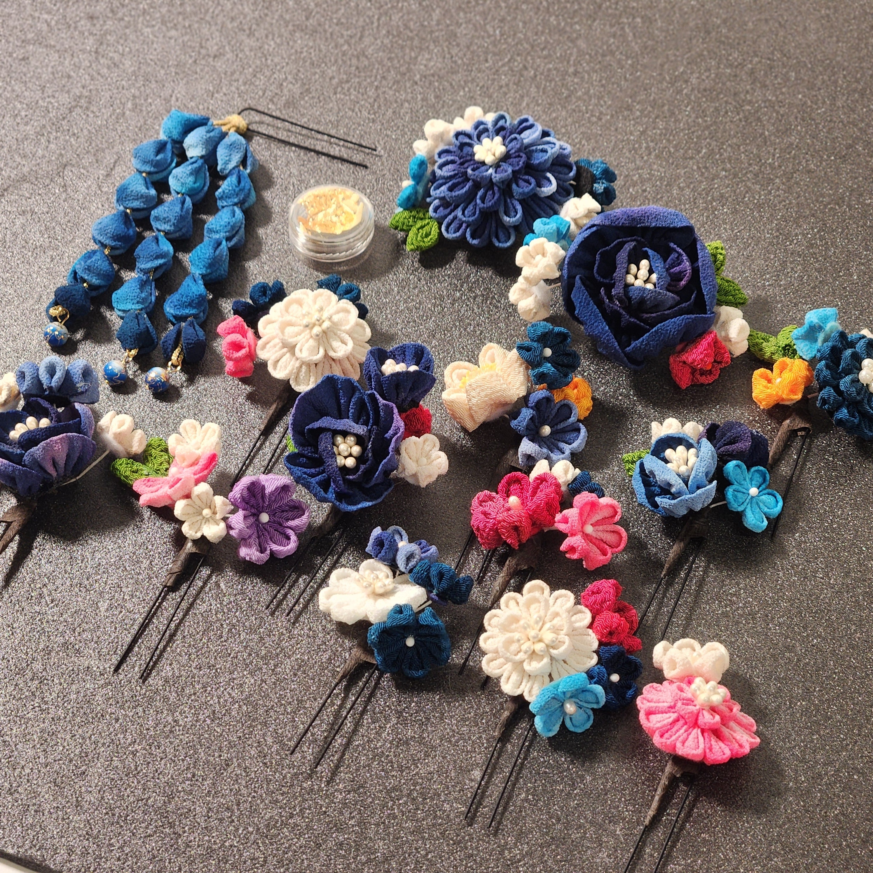 つまみ細工 振袖にあわせたセミオーダー髪飾り