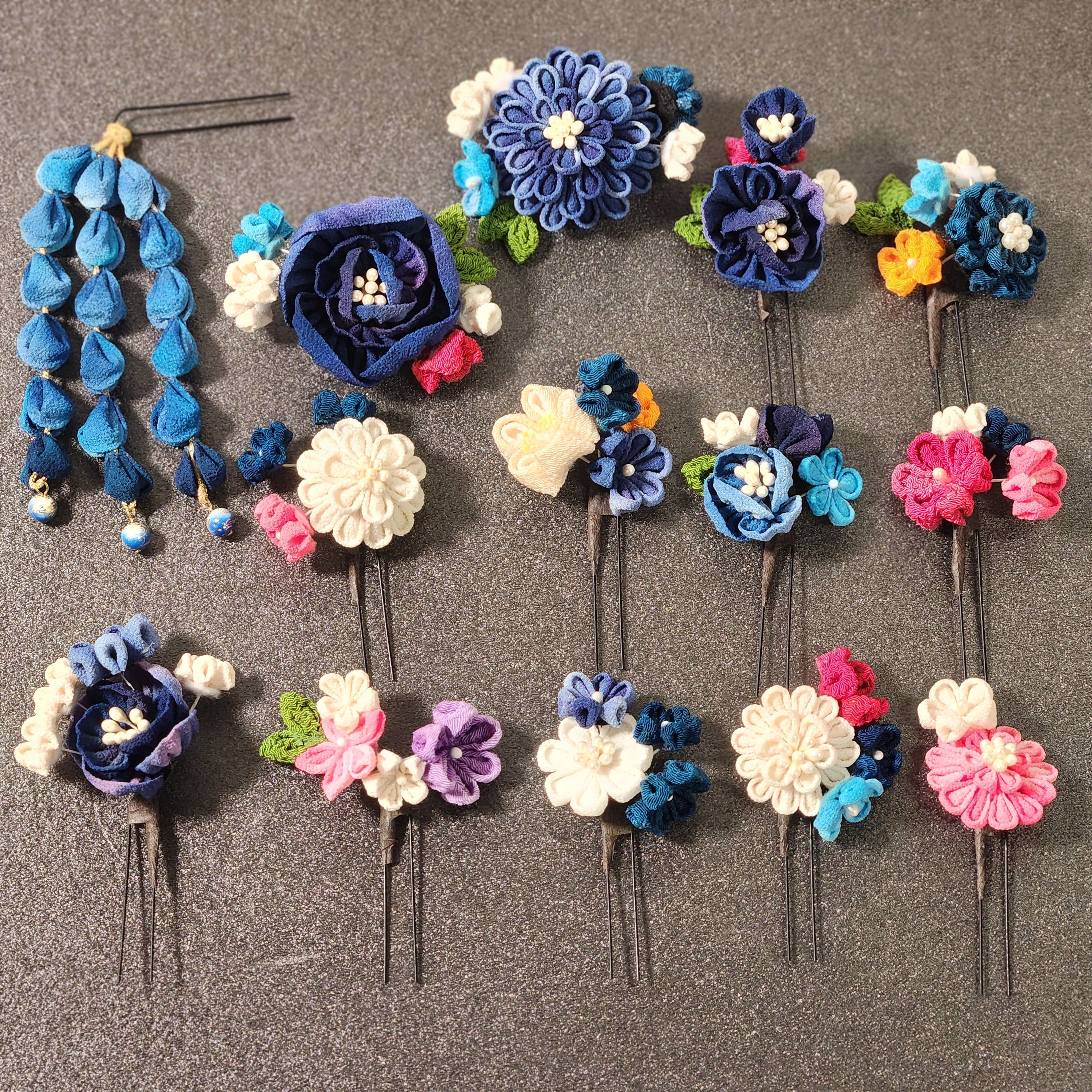 つまみ細工 振袖にあわせたセミオーダー髪飾り