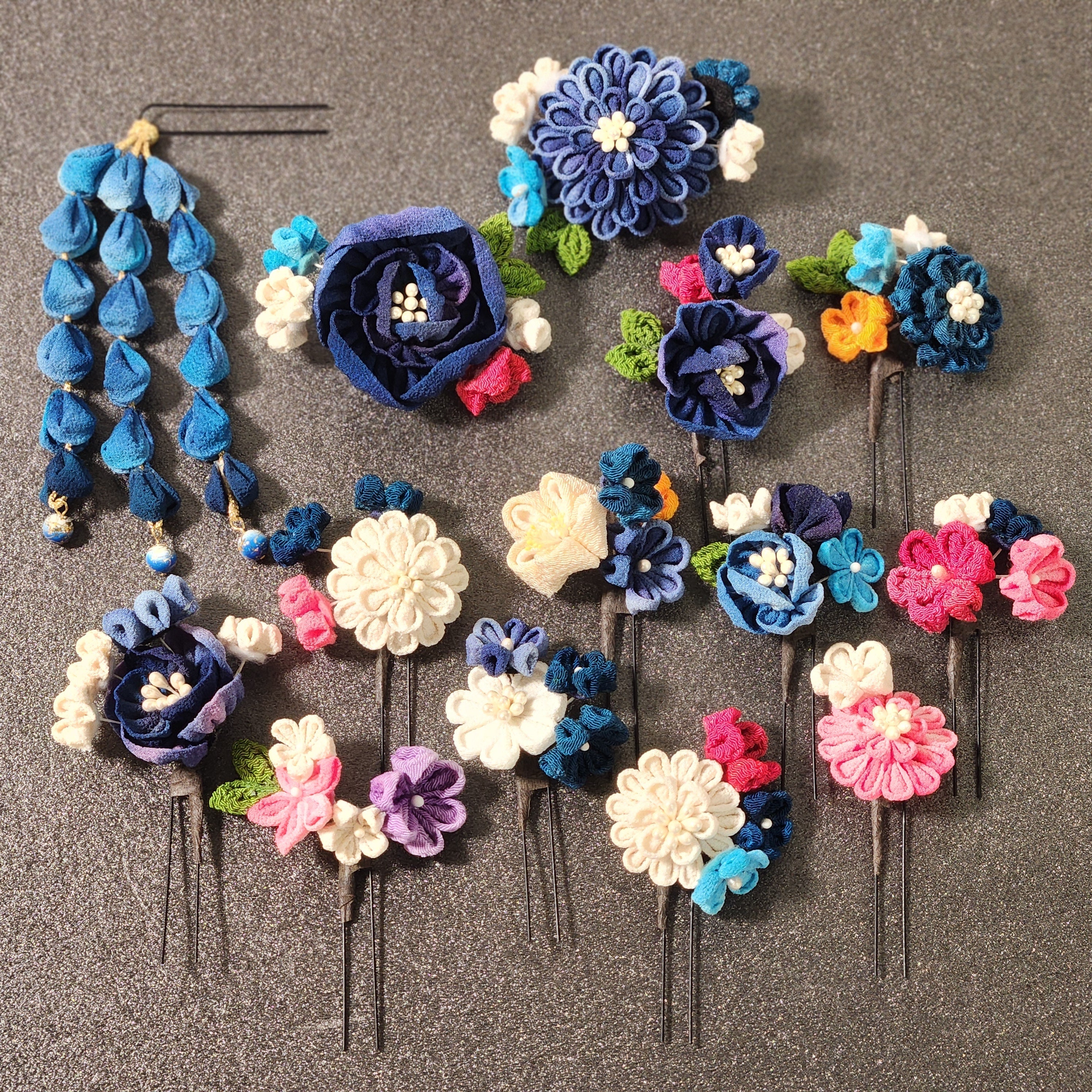 つまみ細工 振袖にあわせたセミオーダー髪飾り