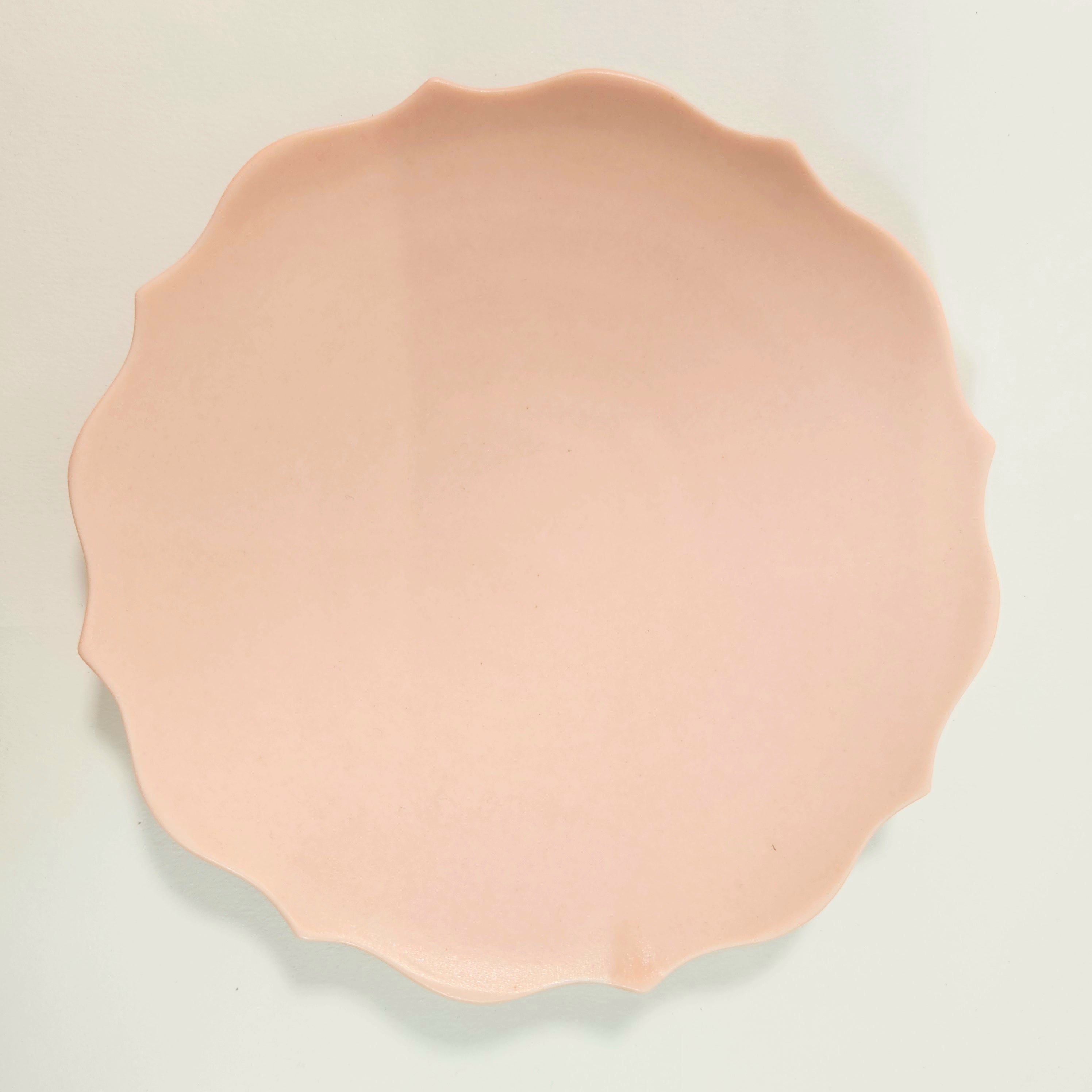 蓮花 5寸皿 マットピンク