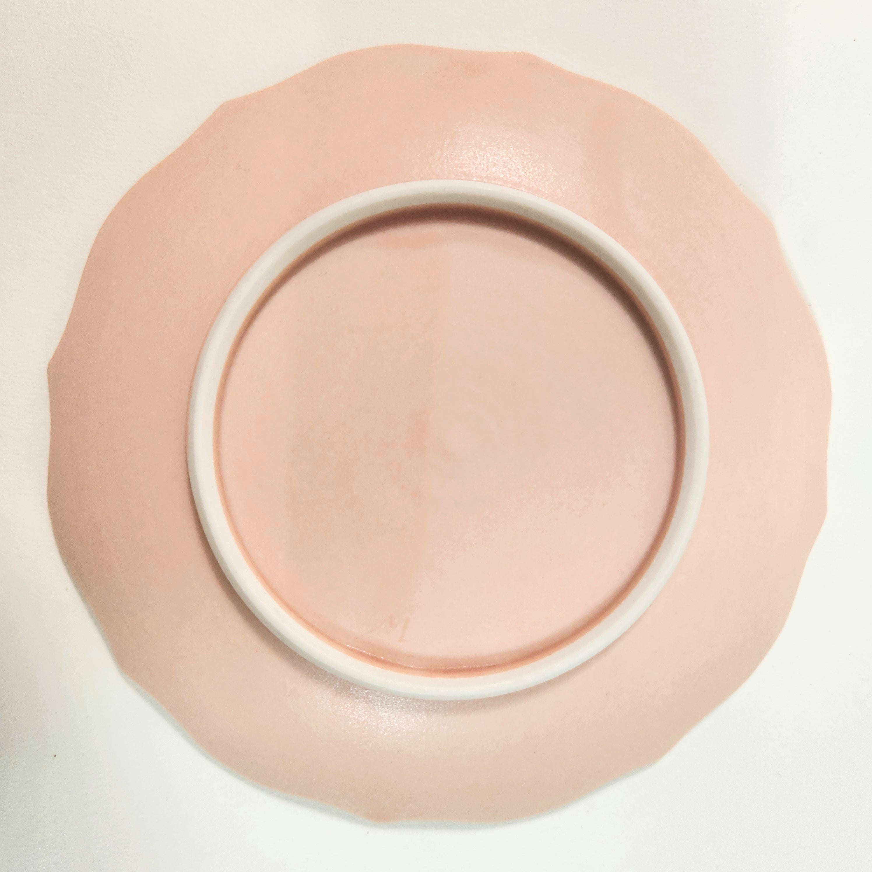 蓮花 5寸皿 マットピンク