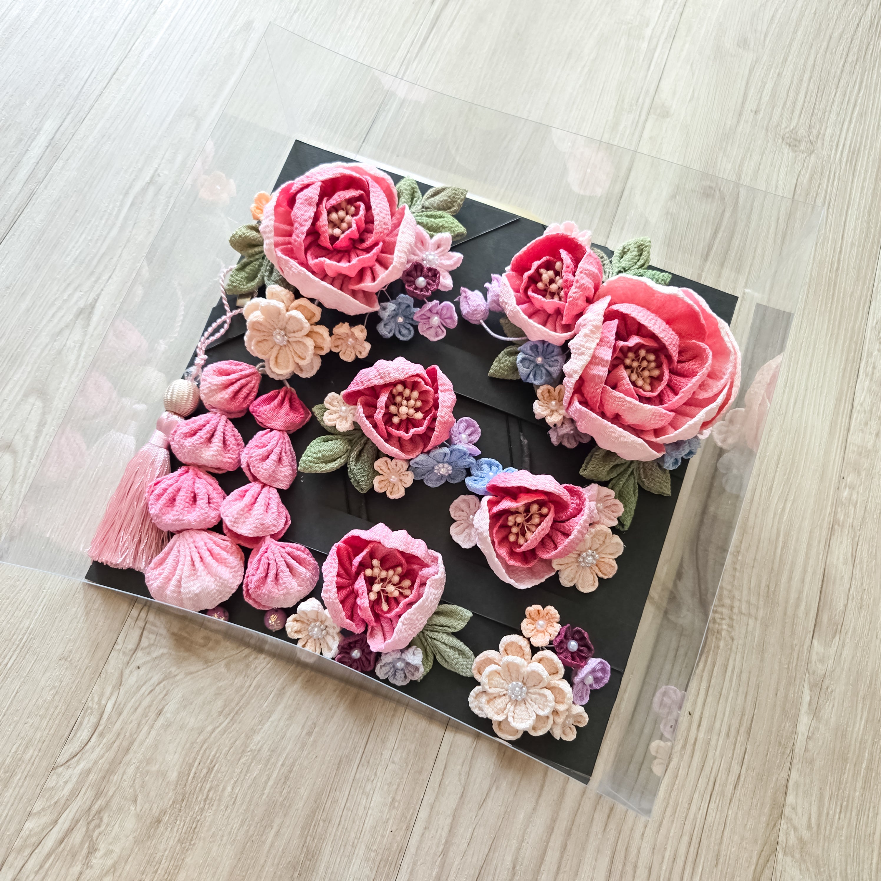 つまみ細工 振袖にあわせたセミオーダー髪飾り