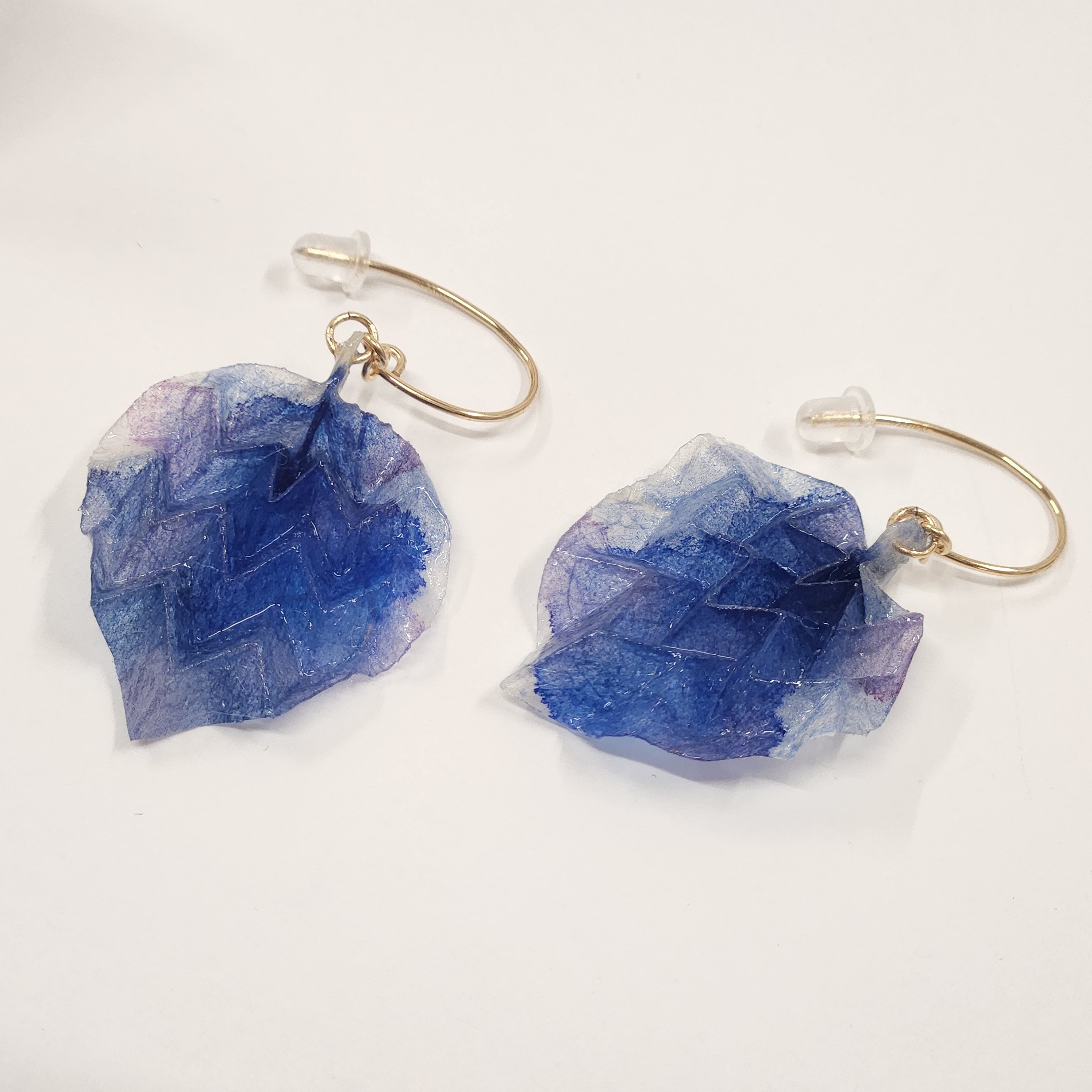 【二俣和紙】morinokomichi ピアス Blue
