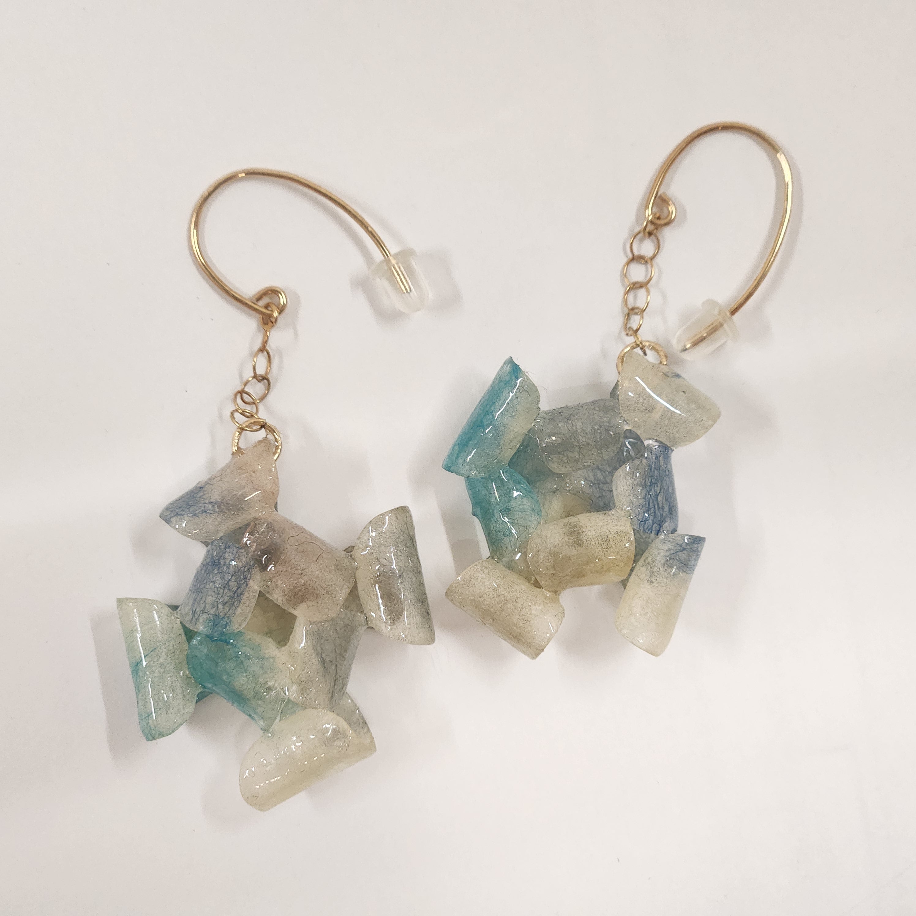 【二俣和紙】Bloom ピアス Blue