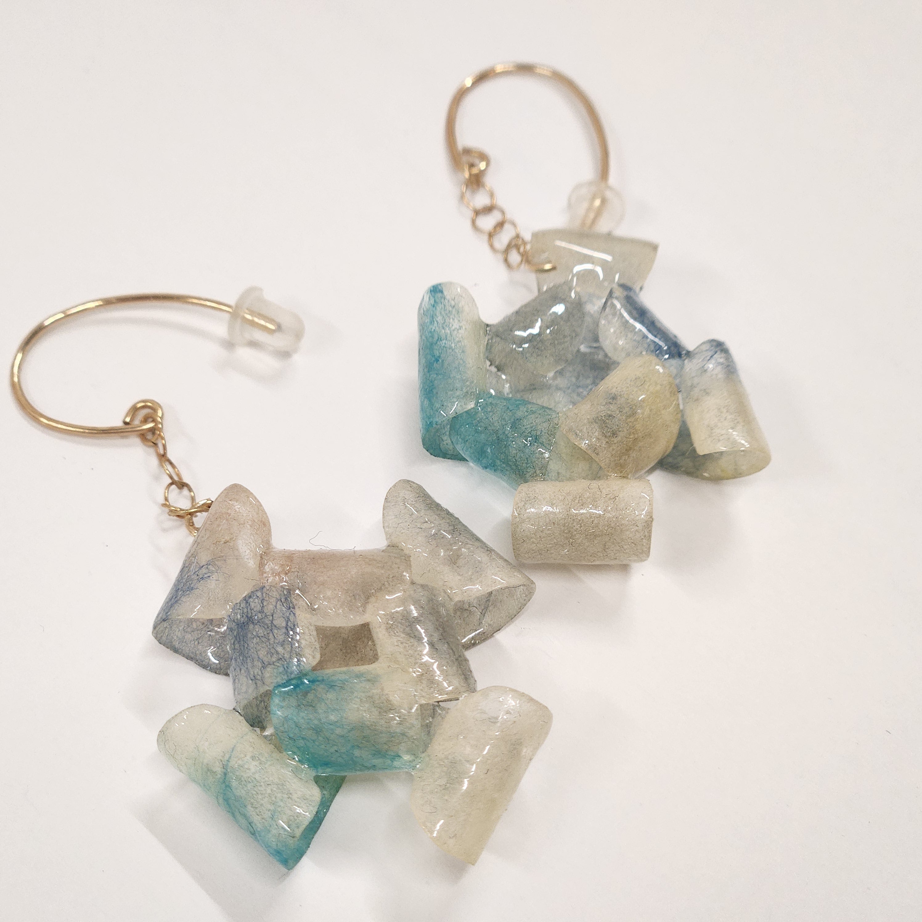 【二俣和紙】Bloom ピアス Blue