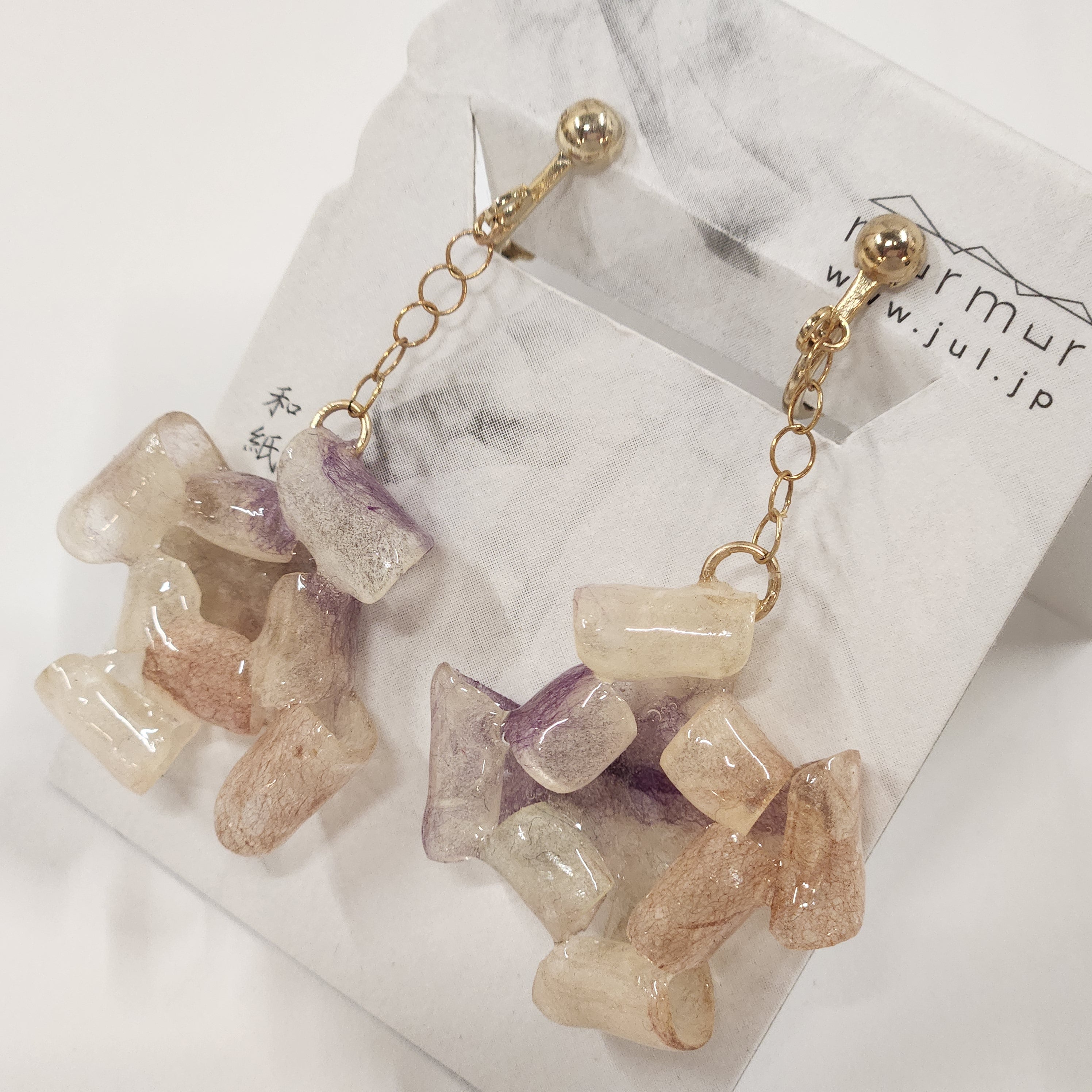 【二俣和紙】Bloom イヤリング Orange