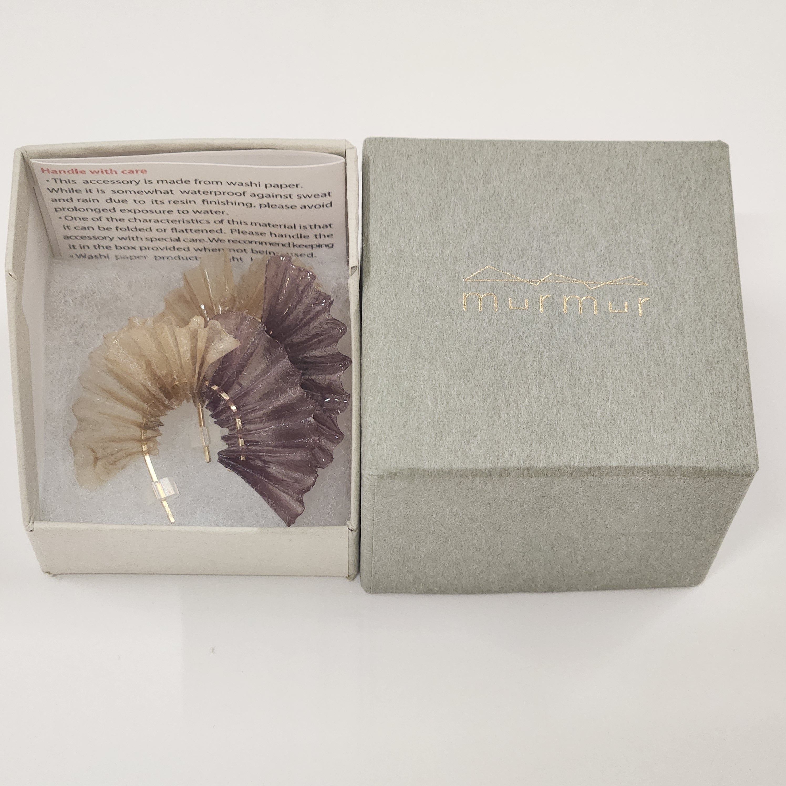 【二俣和紙】舞mini ピアス Purple