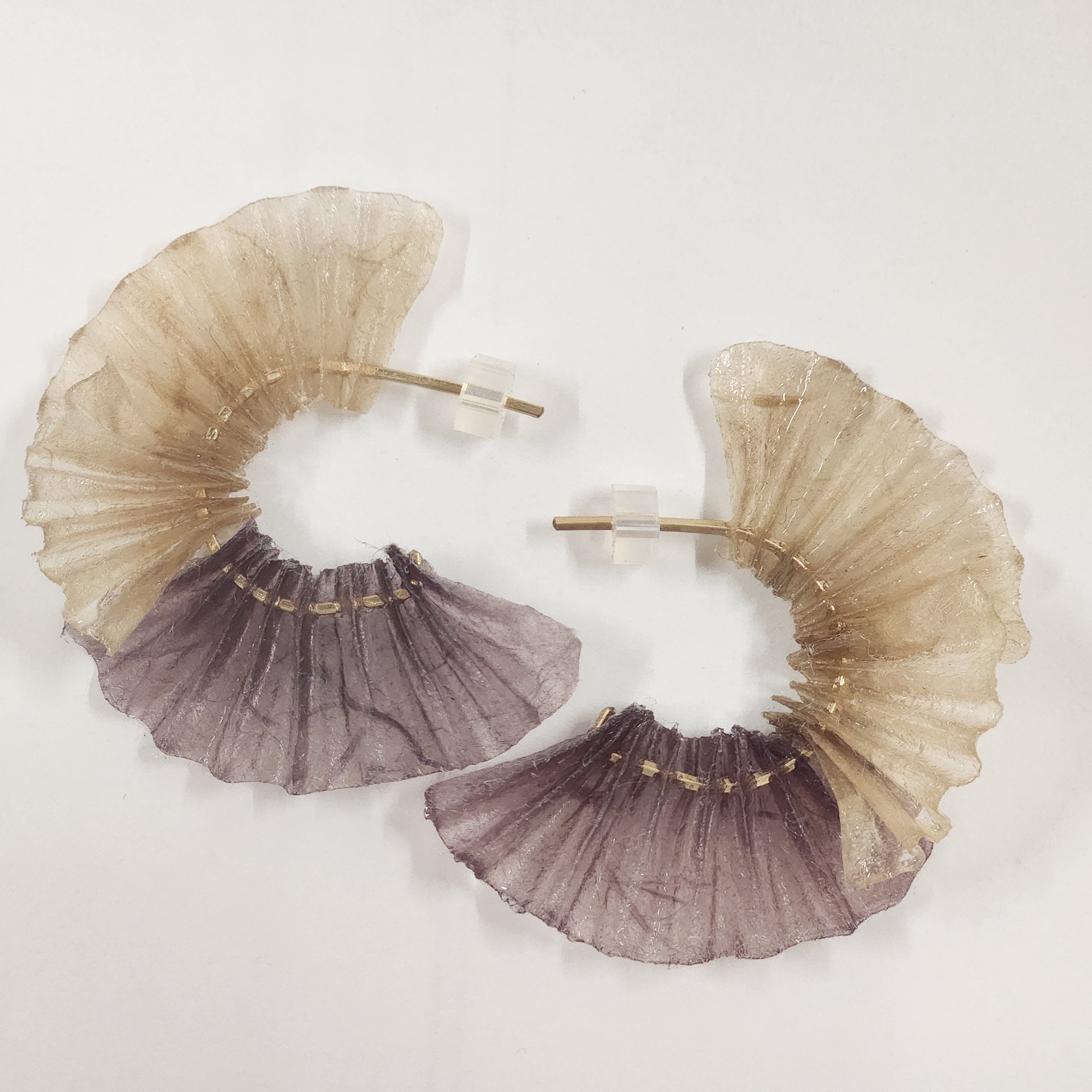 【二俣和紙】舞mini ピアス Purple