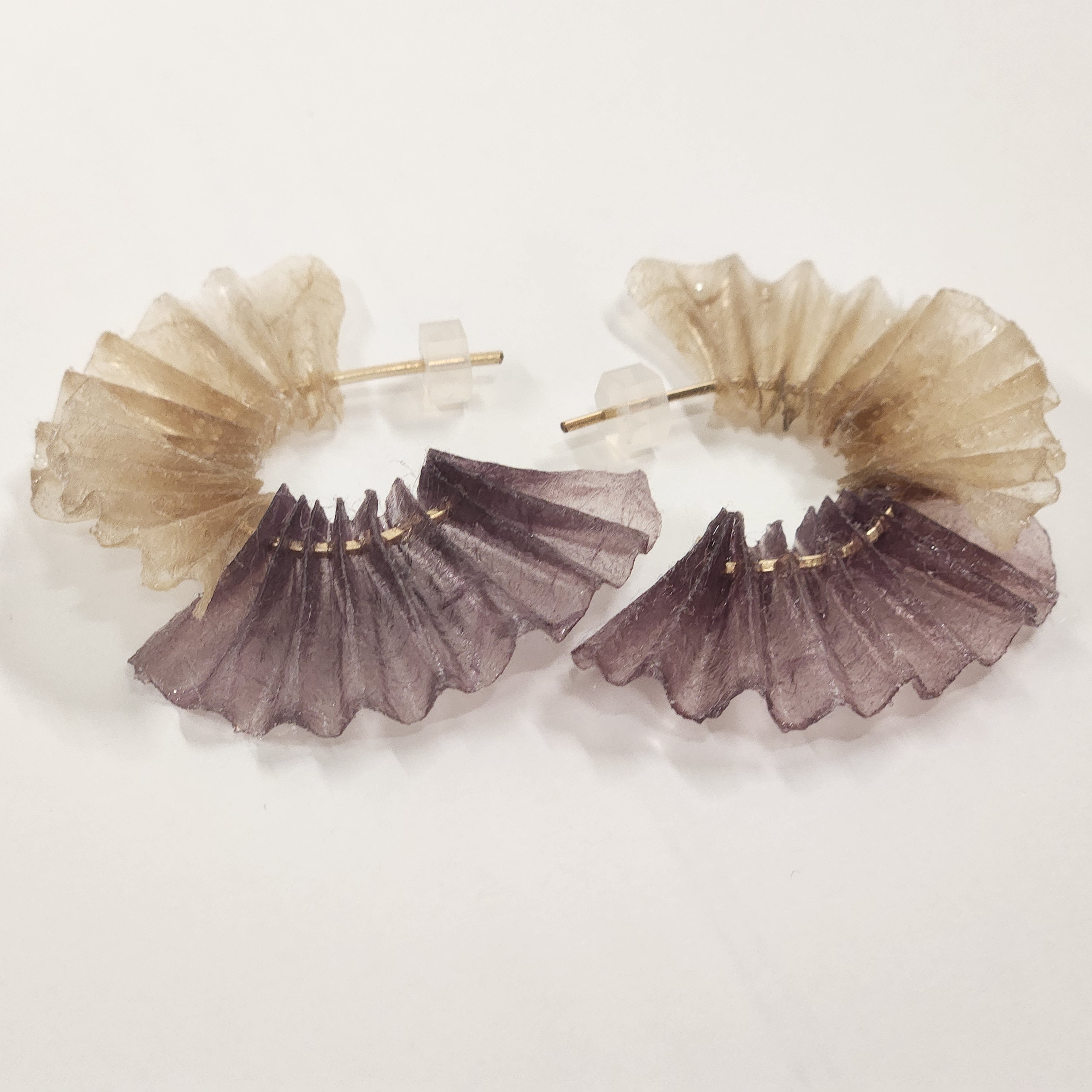 【二俣和紙】舞mini ピアス Purple