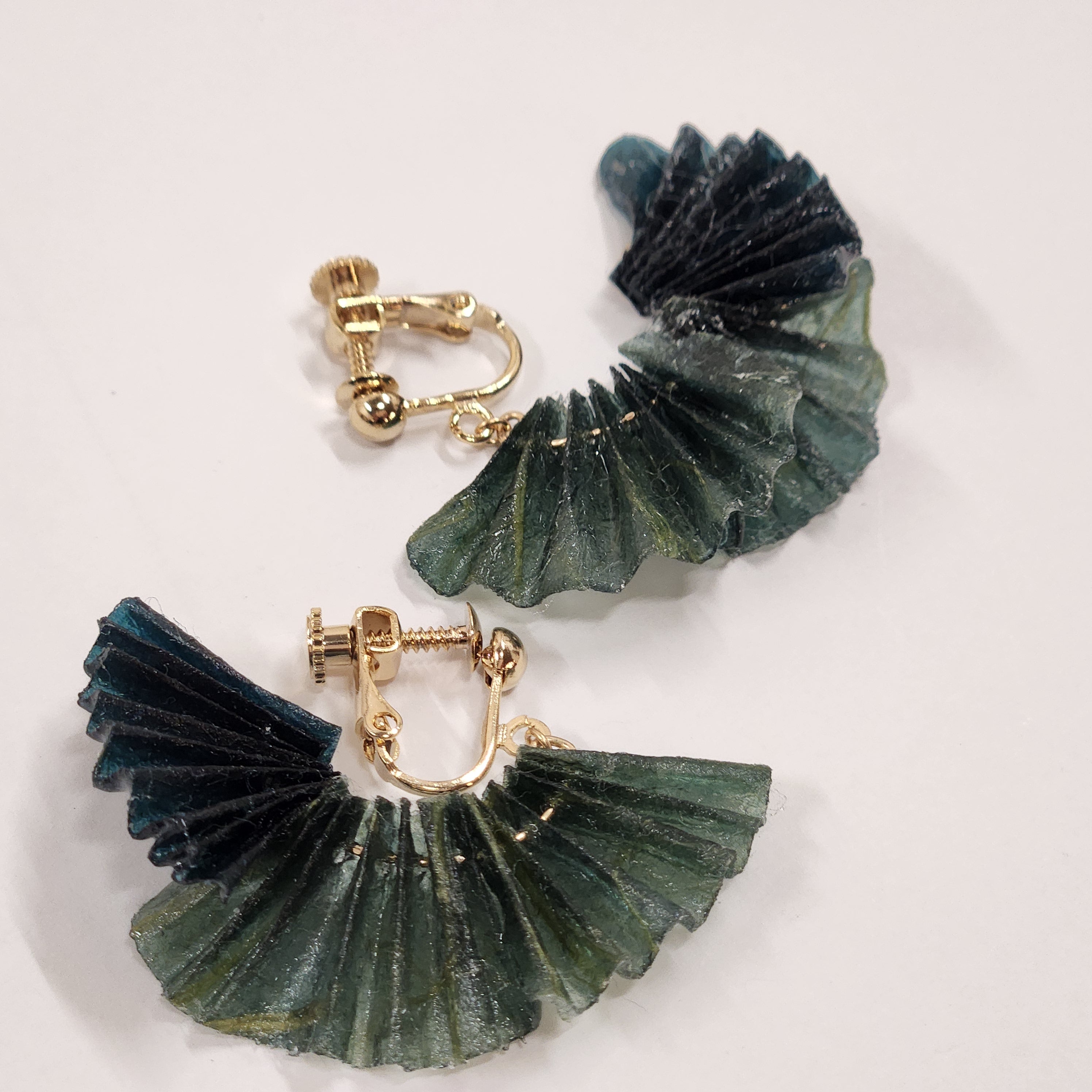 【二俣和紙】舞mini イヤリング Green